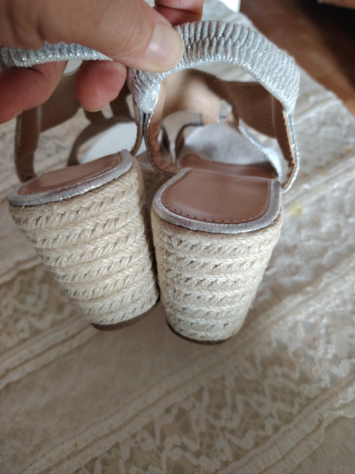 Alpargatas plateadas talla 38 – taille 38 5