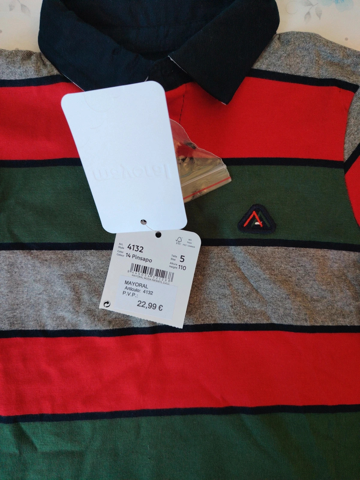 Polo Mayoral rayas niño Talla 5 años 110 cm Nuevo con etiquetas – Mayoral – taille 5 ans / 110 cm 4