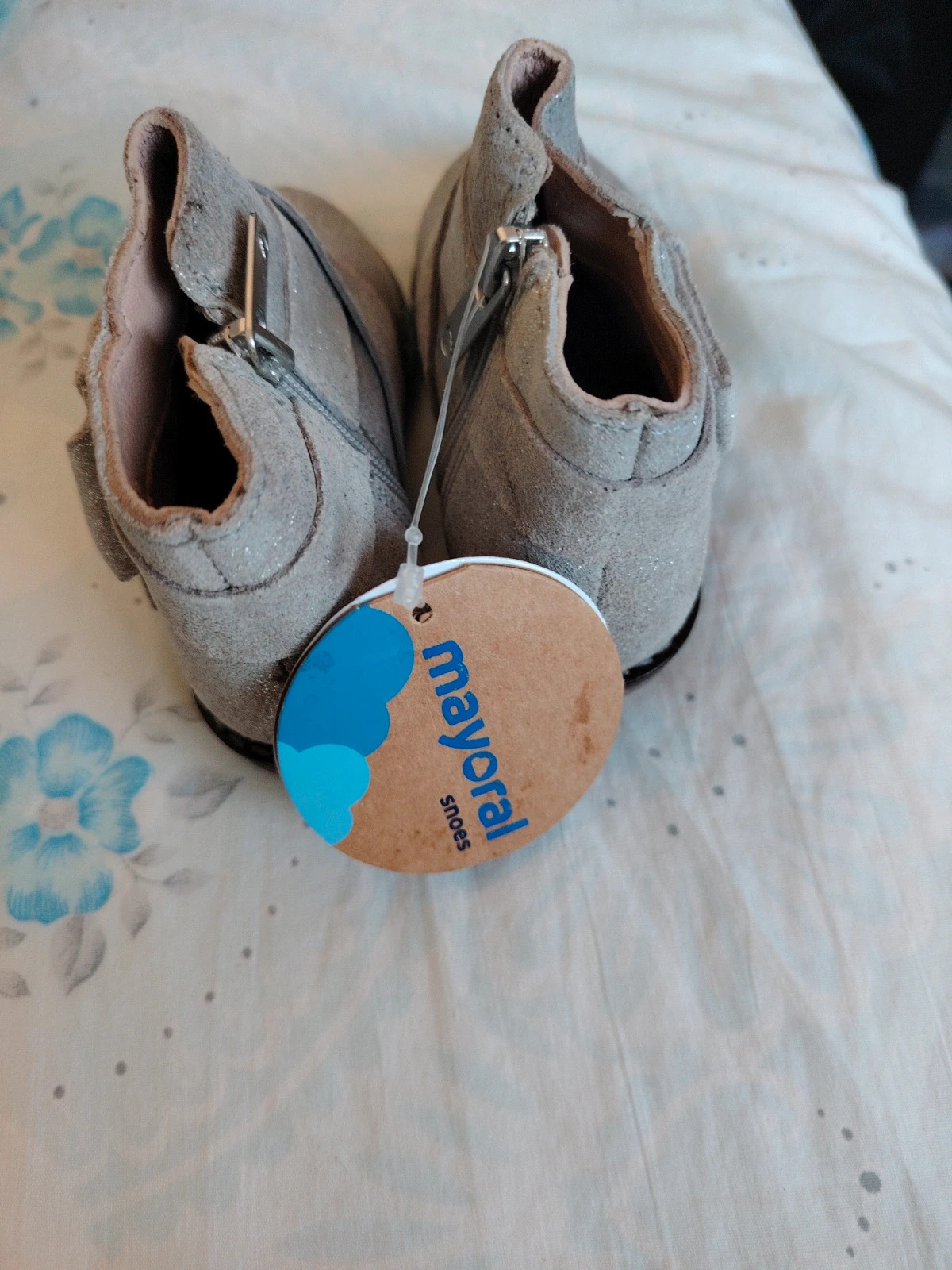 Botines de piel Mayoral niña con purpurina - Talla 21 Nuevos con etiquetas – Mayoral – taille 21 2