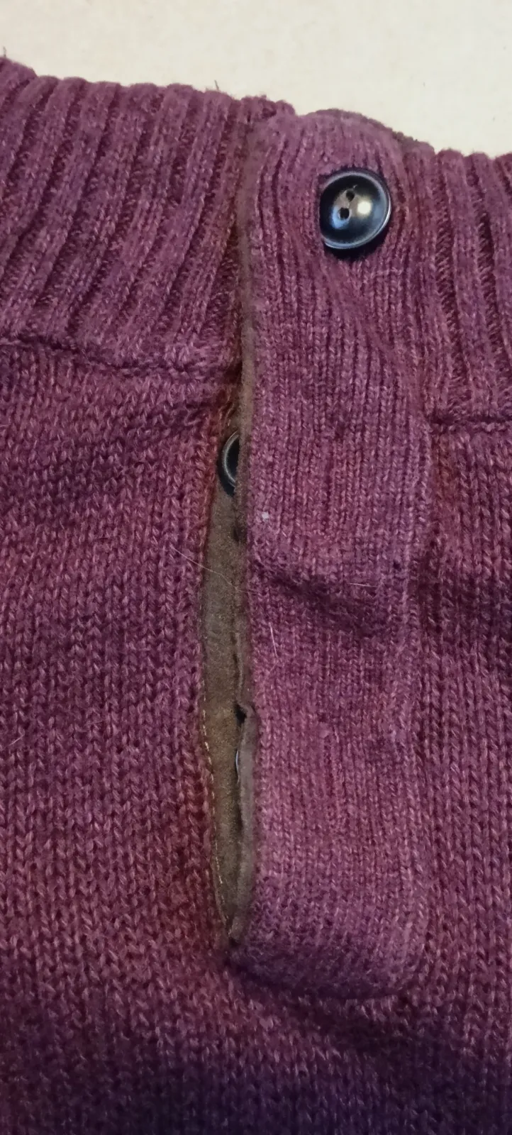 Pull col montant zippé bordeaux – Chaps – taille XXL 3