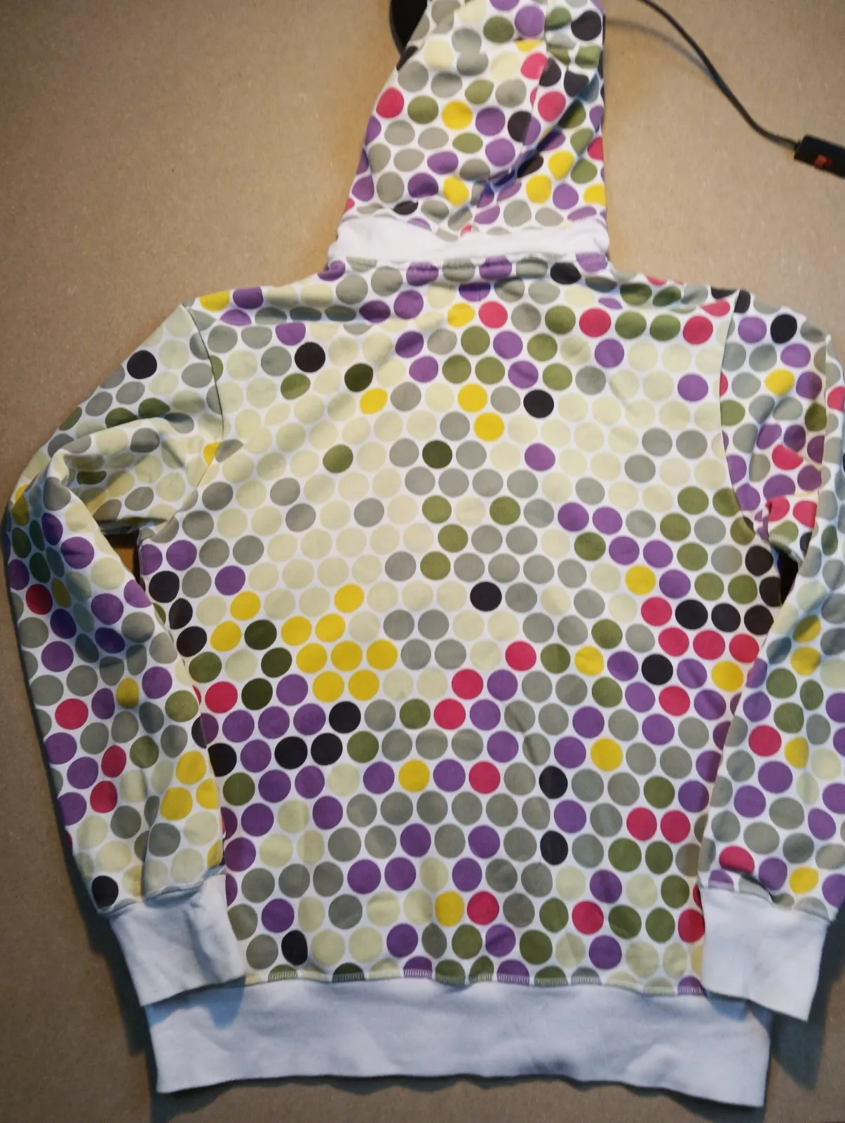 Sweat à capuche zippé à pois multicolores – Adidas – taille S 2