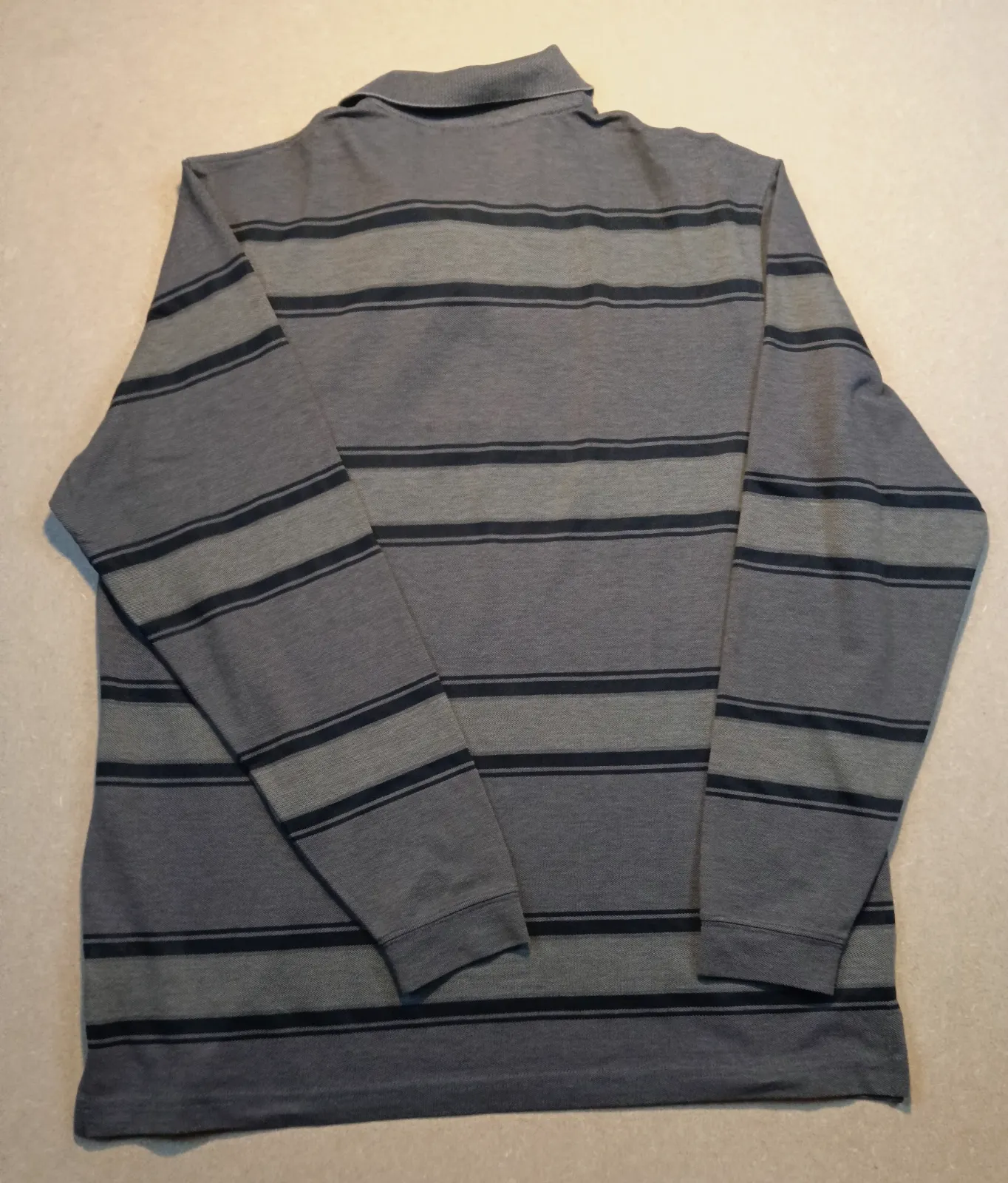 Polo manches  Ragman longues rayé gris et noir – Ragman – taille L 2