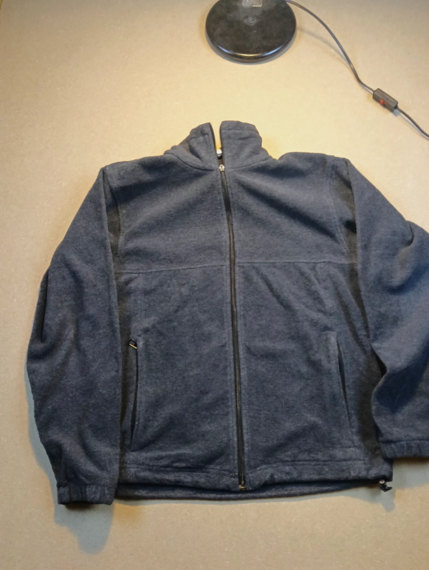 Veste polaire zippée gris foncé