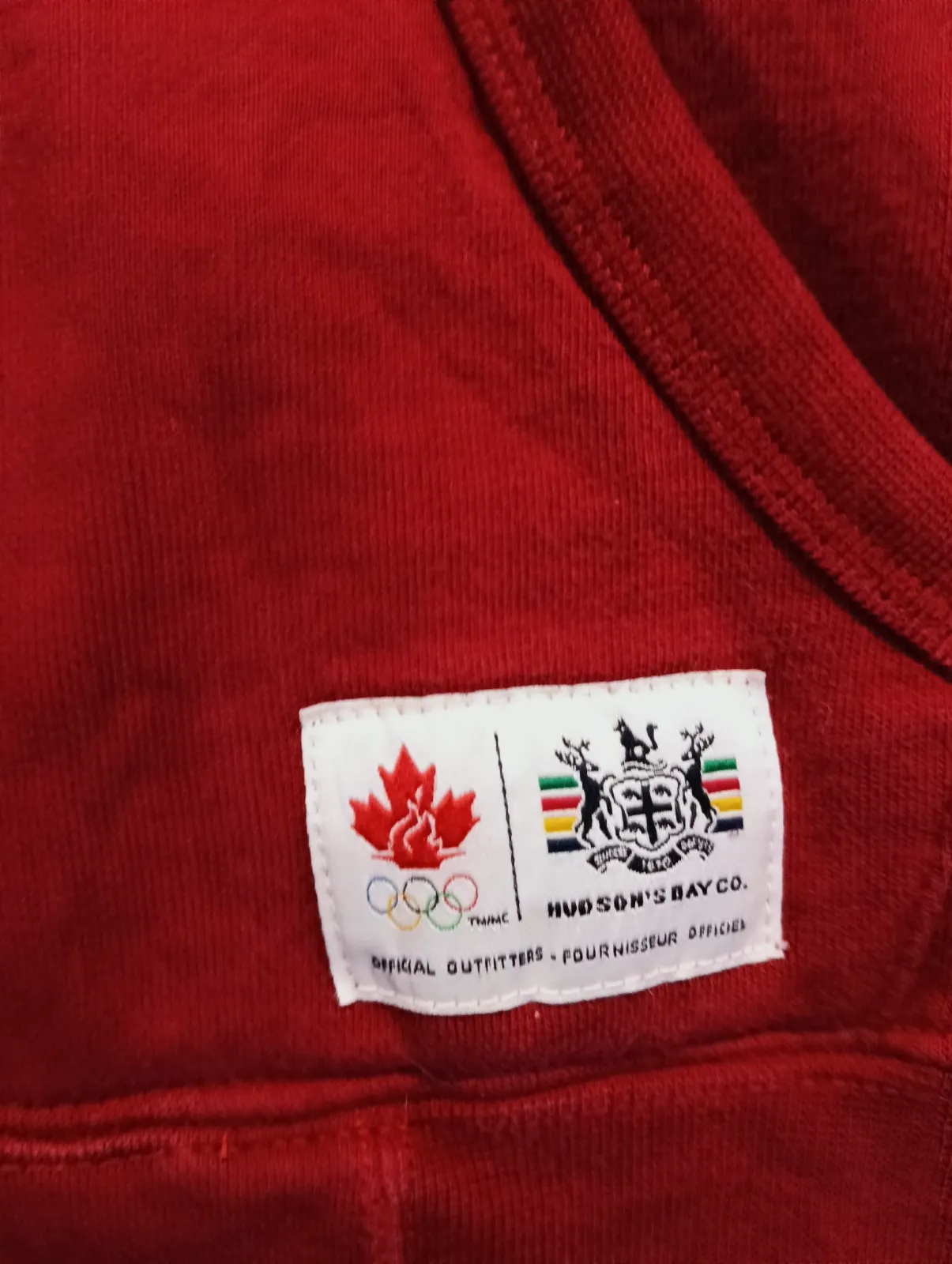 Sweat à capuche zippé rouge Canada – Hudson's Bay – taille S 3