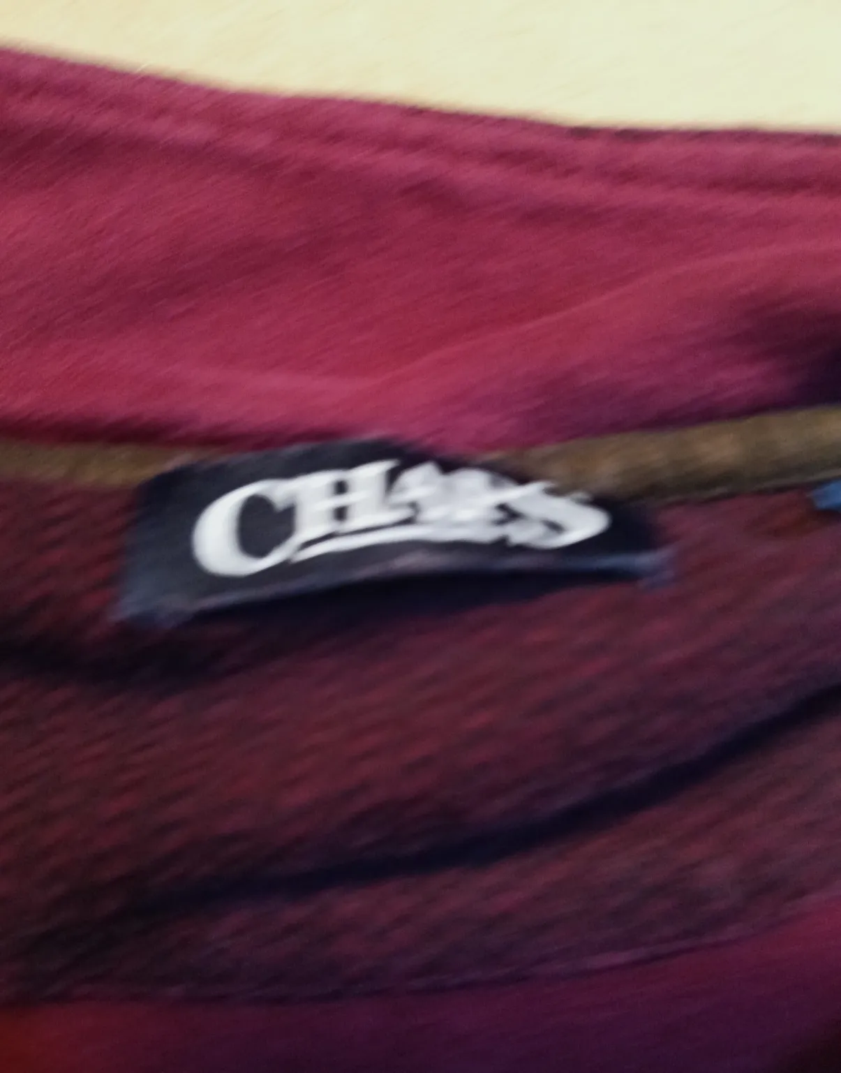 Pull bordeaux col camionneur à fermeture éclair – Chaps – taille 3XL 4