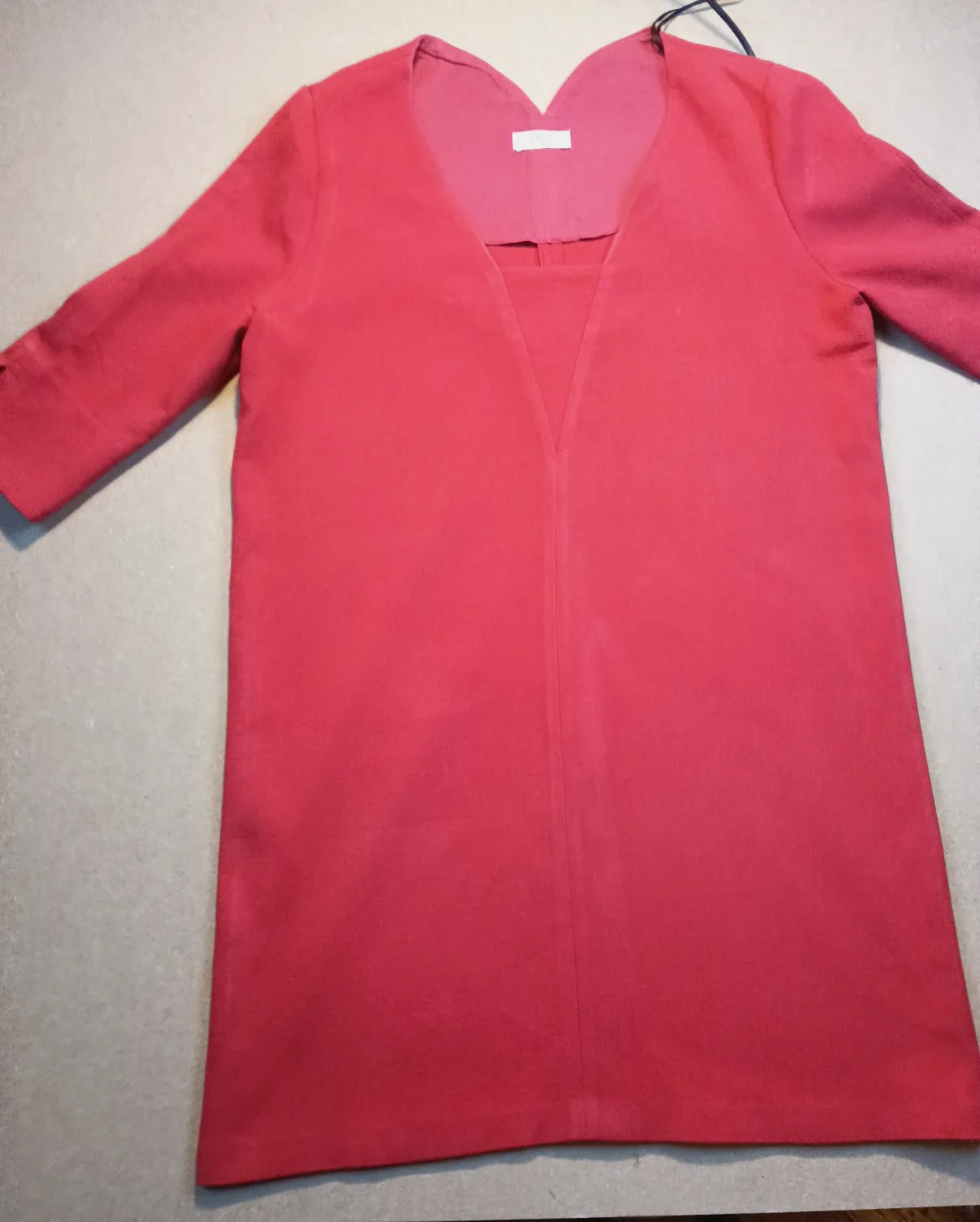 Robe courte rouge à manches trois quarts – Ba sh – taille S 2