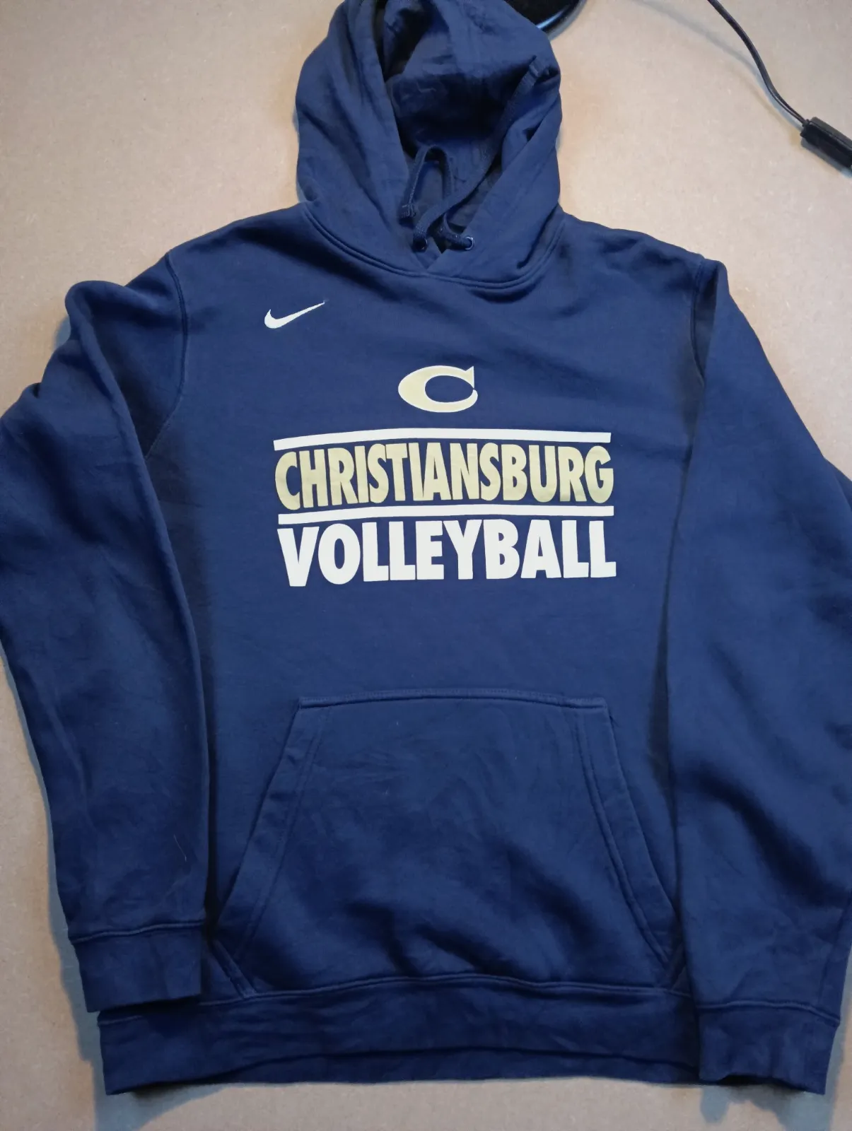Sweat à capuche Nike bleu marine Christiansburg Volleyball – Nike – taille M 2
