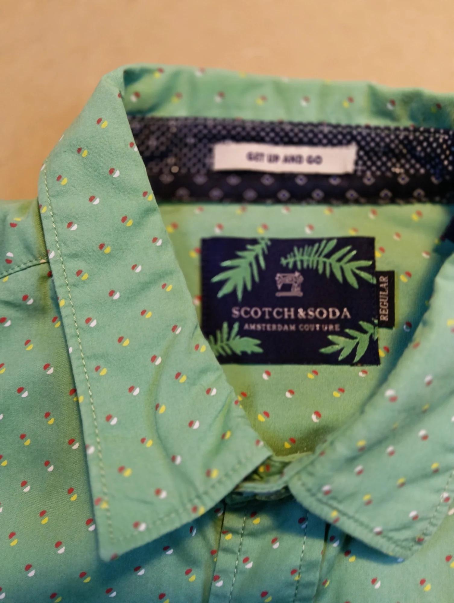 Chemise à manches longues vert menthe