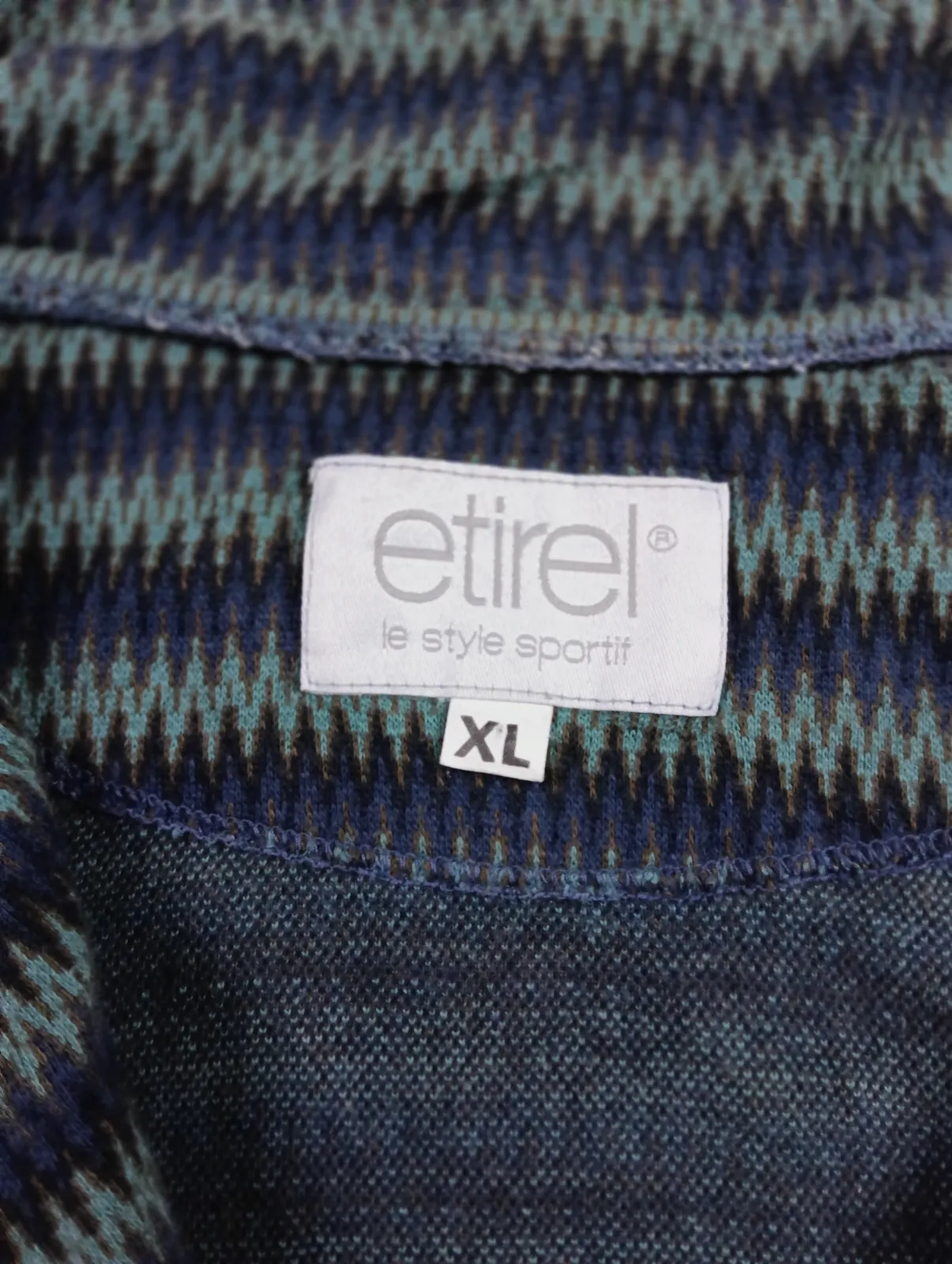 Pull col zippé Etirel bleu marine taille XL – Etirel – taille XL 3