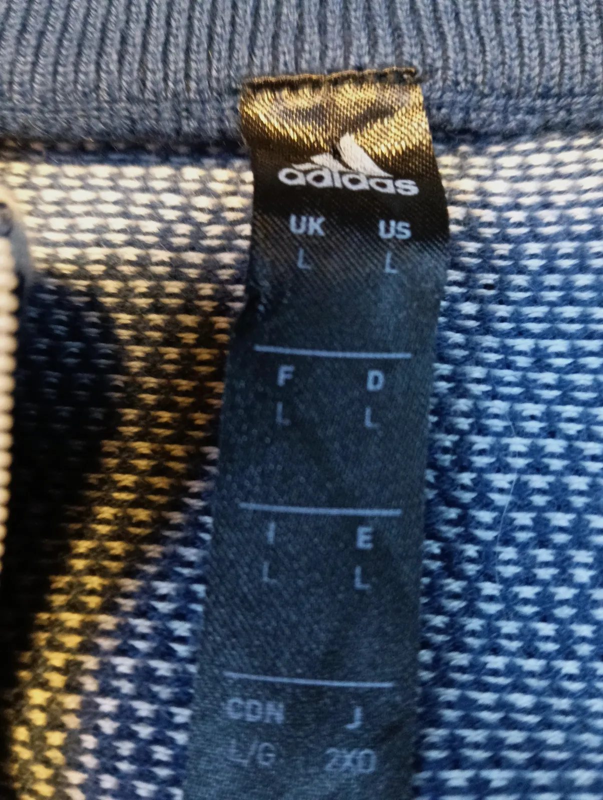 Pull à col demi-zip Adidas bleu et blanc – Adidas – taille L 7