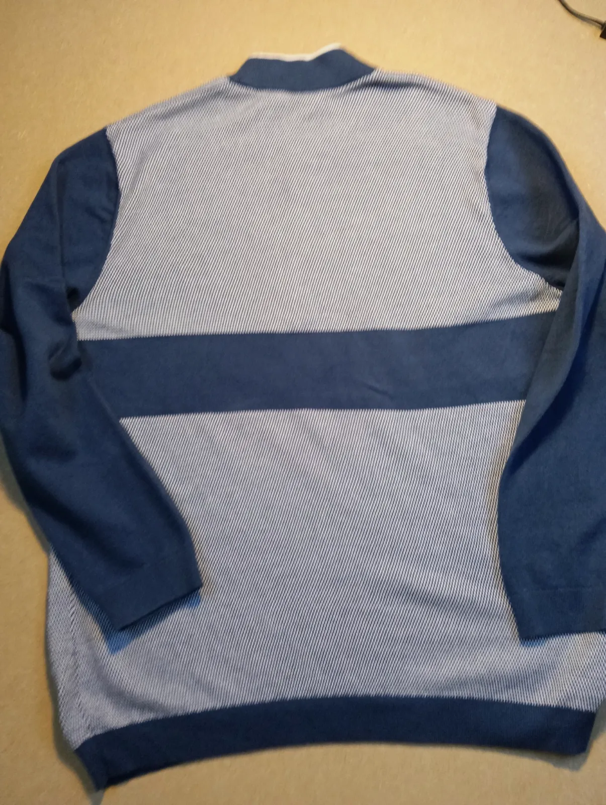 Pull à col demi-zip Adidas bleu et blanc – Adidas – taille L 2