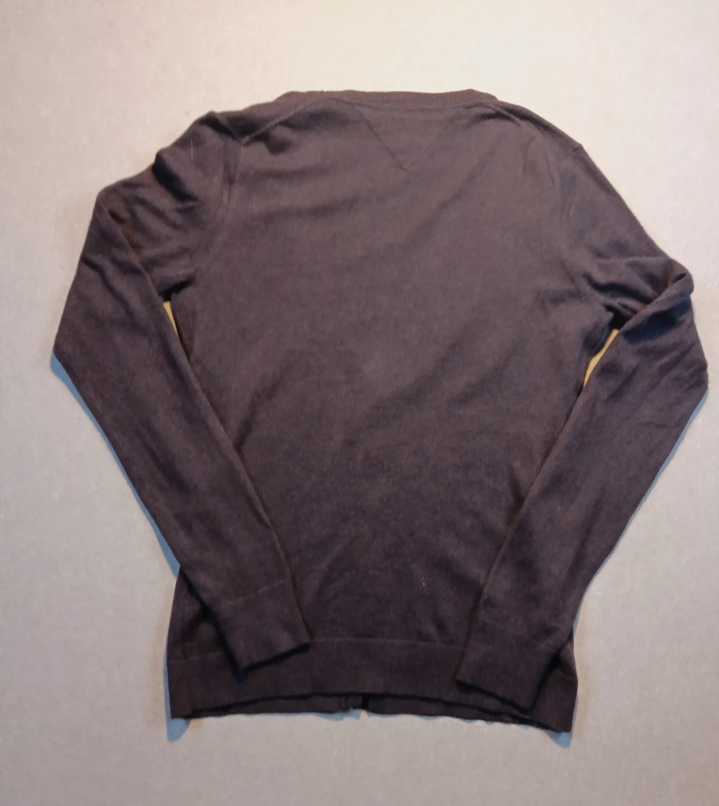 Gilet cardigan Tommy Hilfiger marron en maille – Tommy Hilfiger – taille S 2