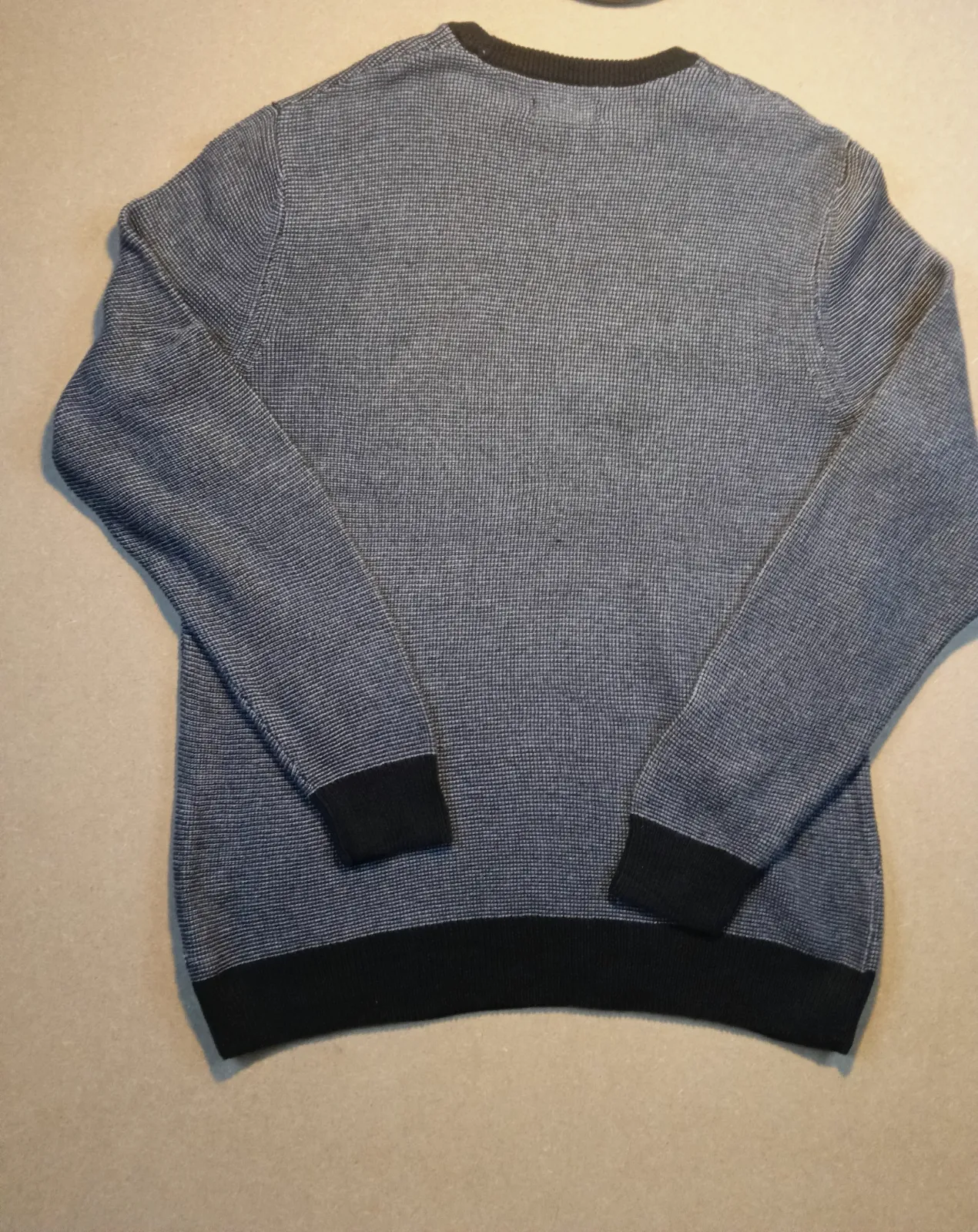 Pull en maille bicolore Chaps noir et gris – Chaps – taille L 2