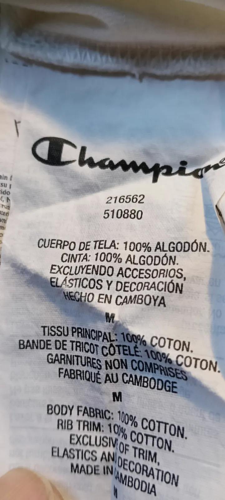 T-shirt Champion Blanc Bandes Logo – Champion – taille M 6