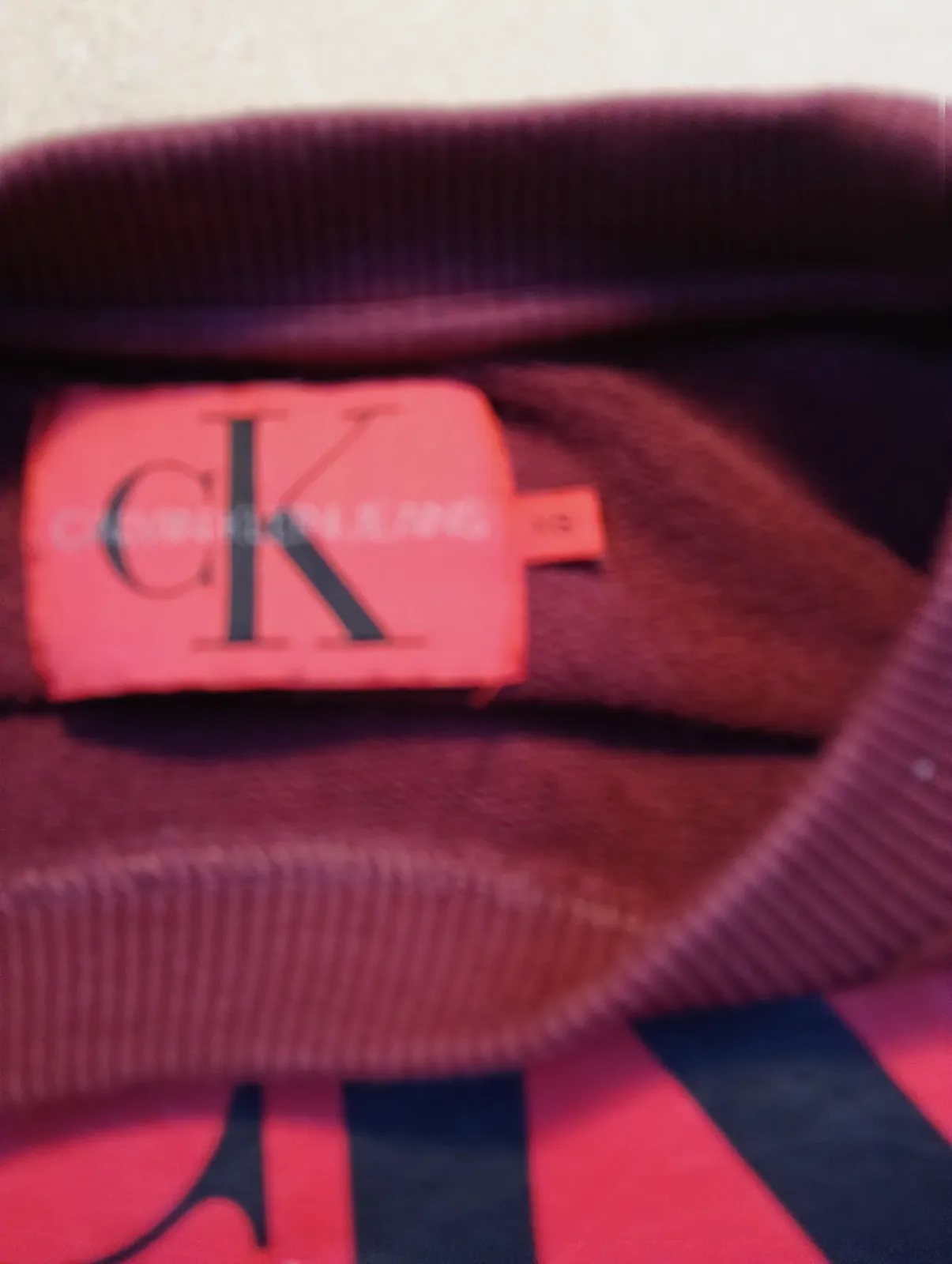 Sweat-shirt Calvin Klein Jeans bordeaux – Calvin Klein Jeans – taille S 4