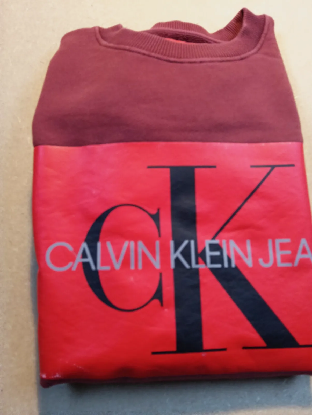 Sweat-shirt Calvin Klein Jeans bordeaux – Calvin Klein Jeans – taille S 5