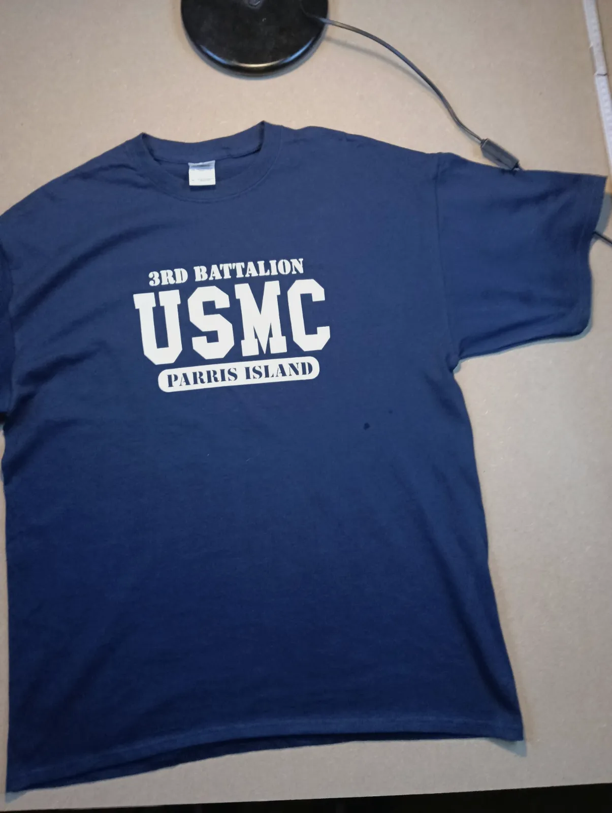 T-shirt Gildan USMC 3rd Battalion bleu marine – Gildan – taille XL 3