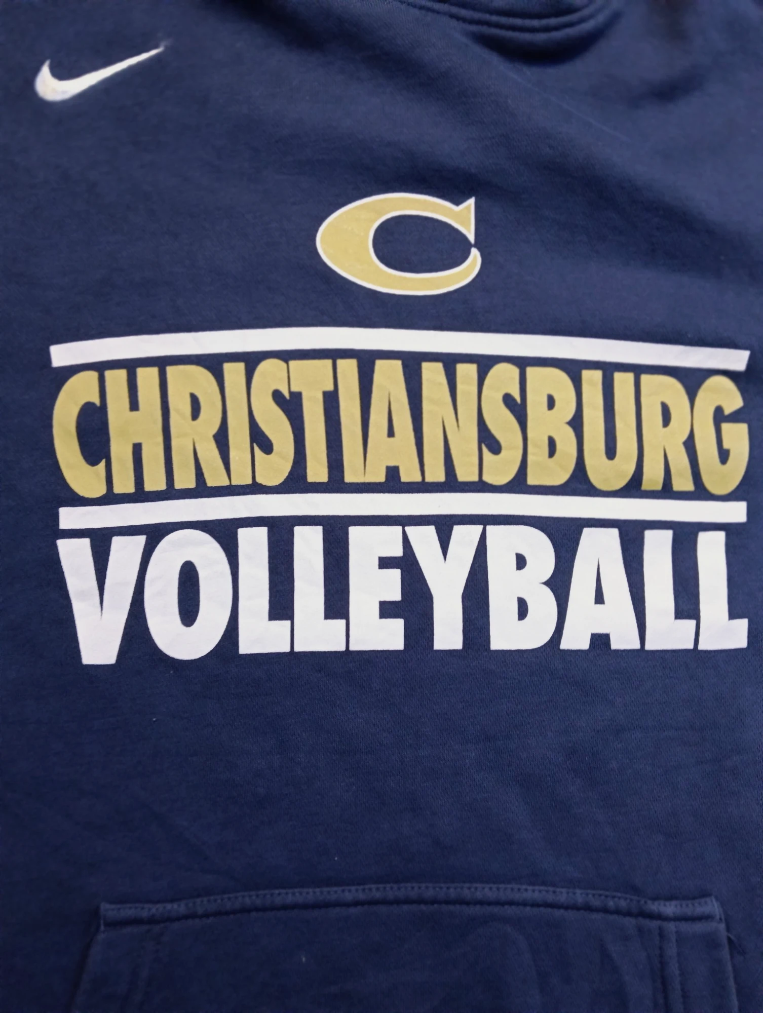 Sweat à capuche Nike bleu marine Christiansburg Volleyball