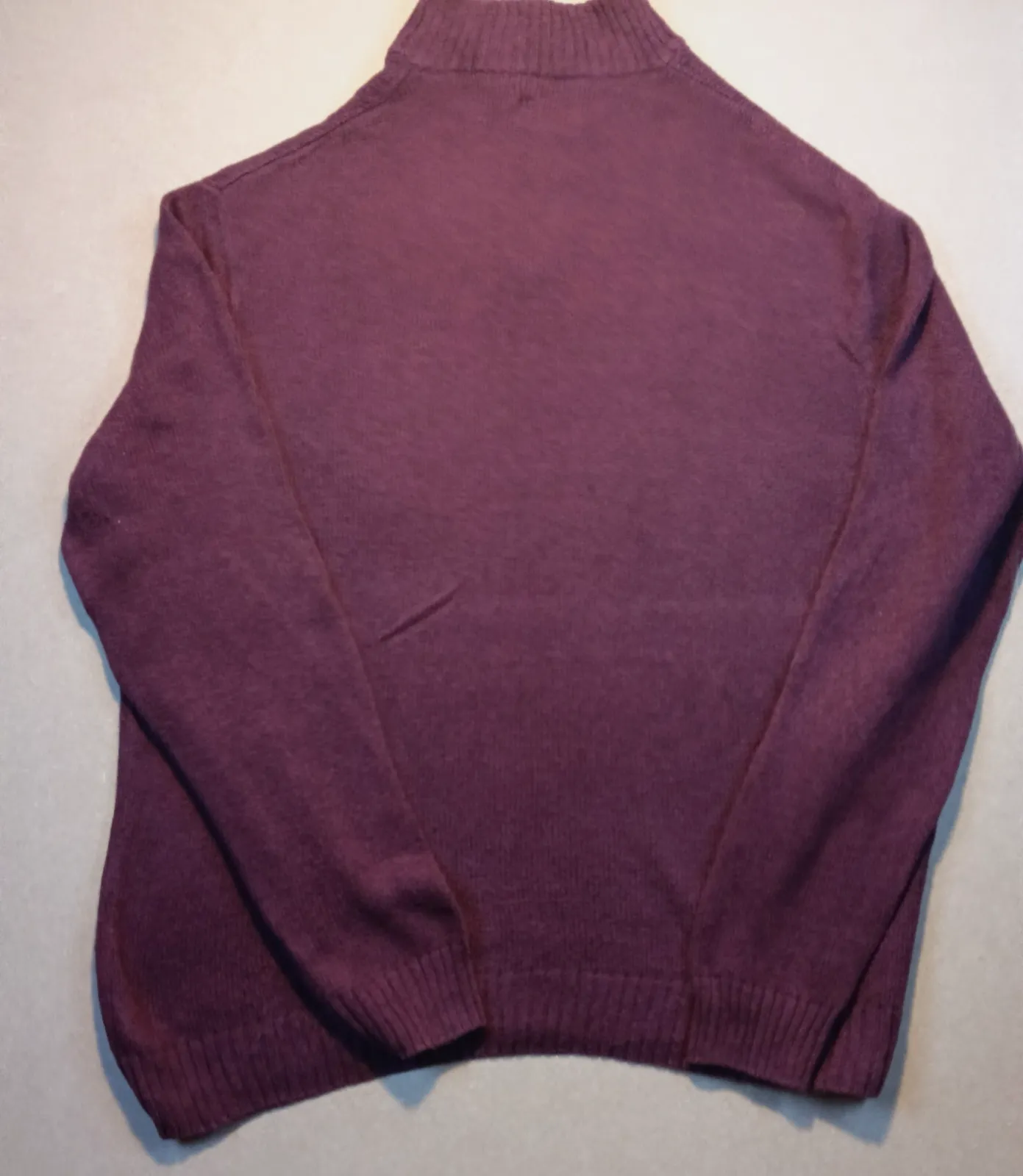 Pull col montant zippé bordeaux – Chaps – taille XXL 2