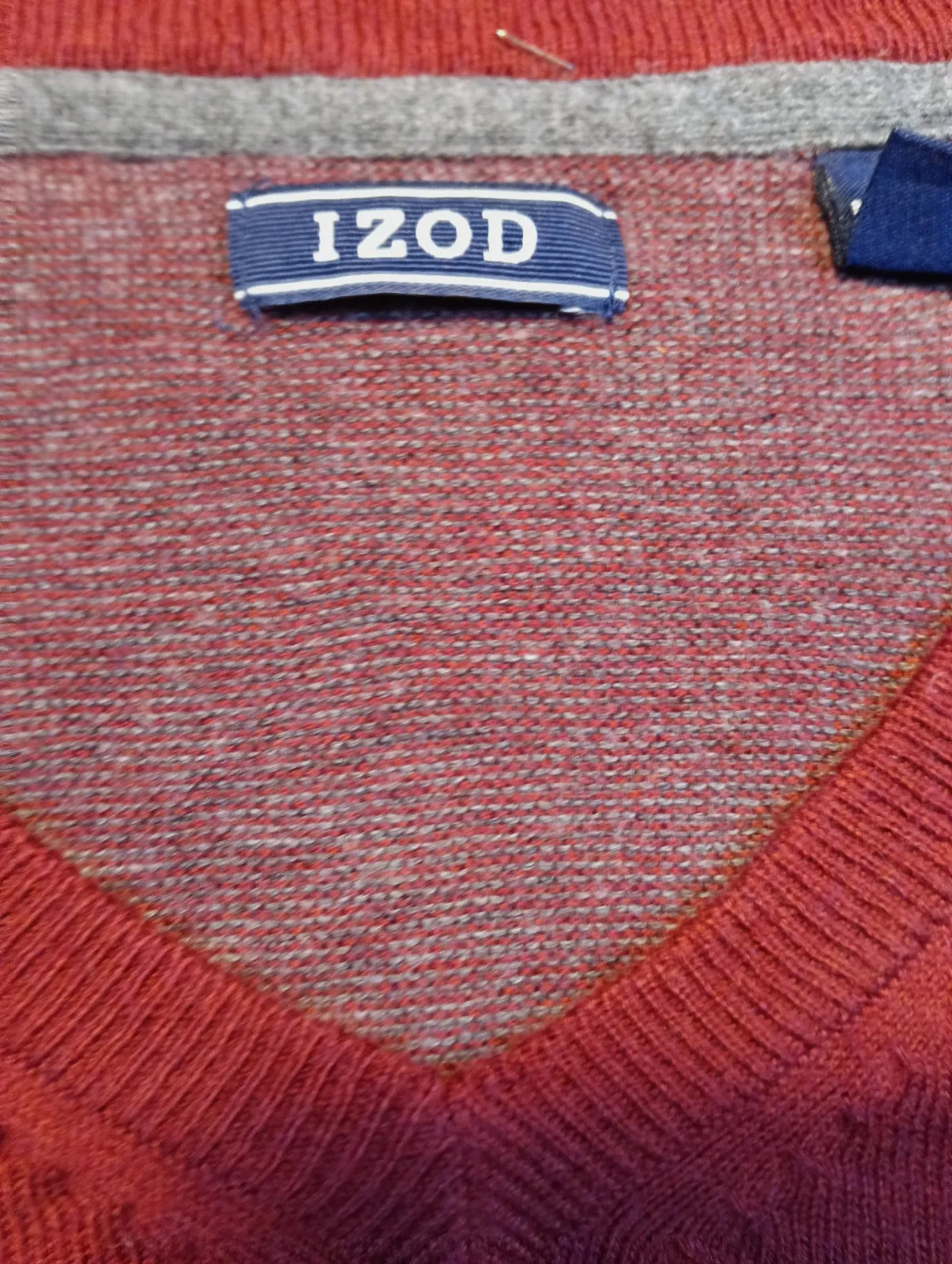 Pull col V Izod bordeaux – Izod – taille L 3