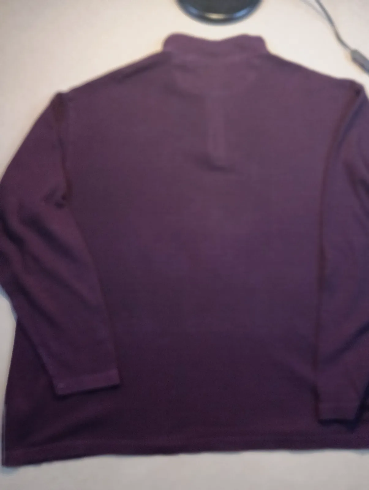 Pull bordeaux col camionneur à fermeture éclair – Chaps – taille 3XL 2
