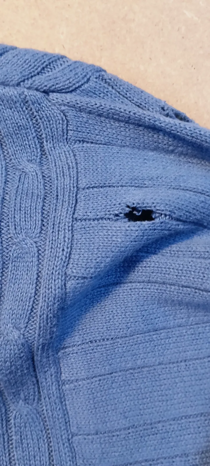 Pull en maille torsadée Izod bleu – Izod – taille XXL 5