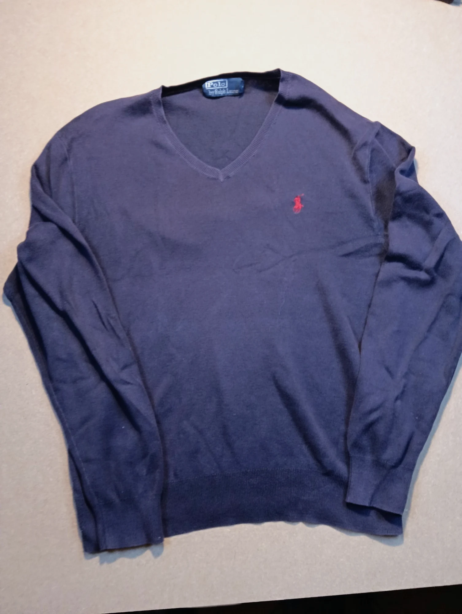 Pull col V Polo Ralph Lauren bleu marine