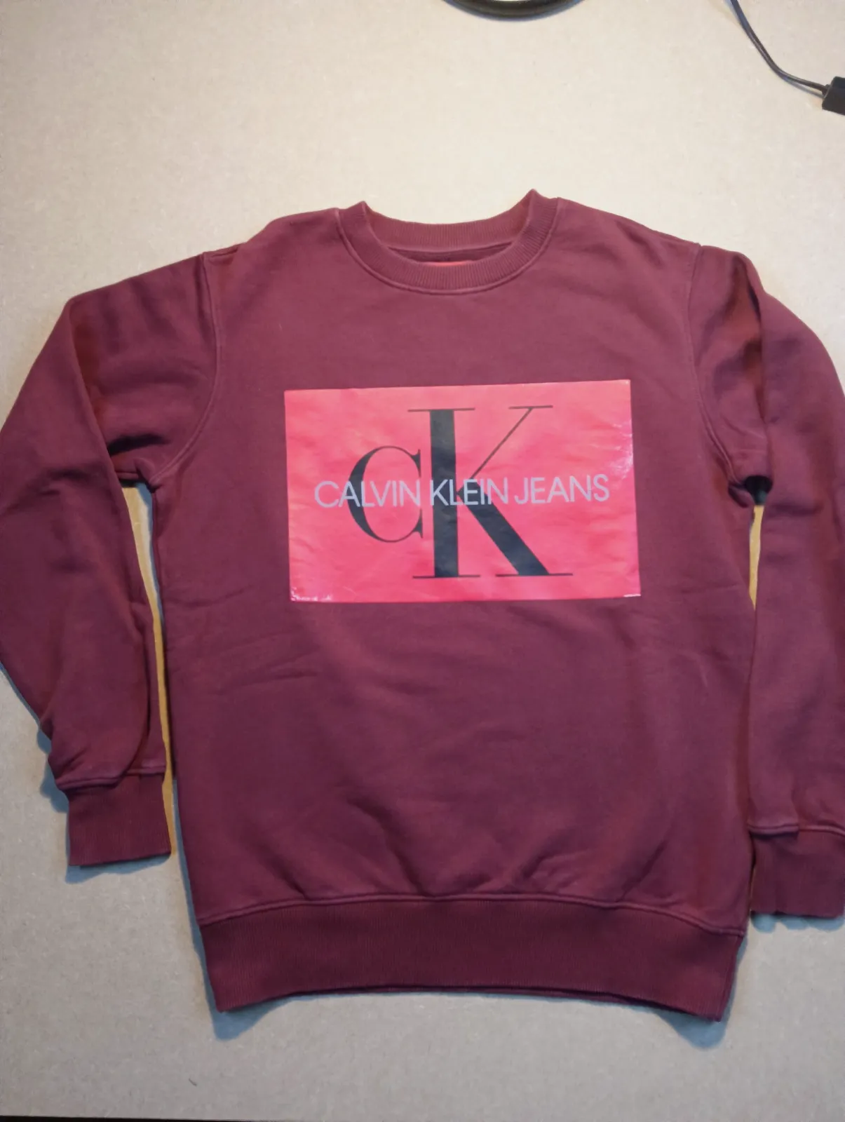 Sweat-shirt Calvin Klein Jeans bordeaux – Calvin Klein Jeans – taille S 2