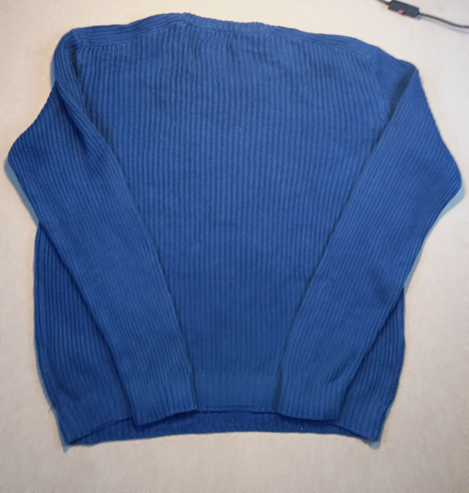 Pull col rond en maille Nautica bleu – Nautica – taille XXL 2