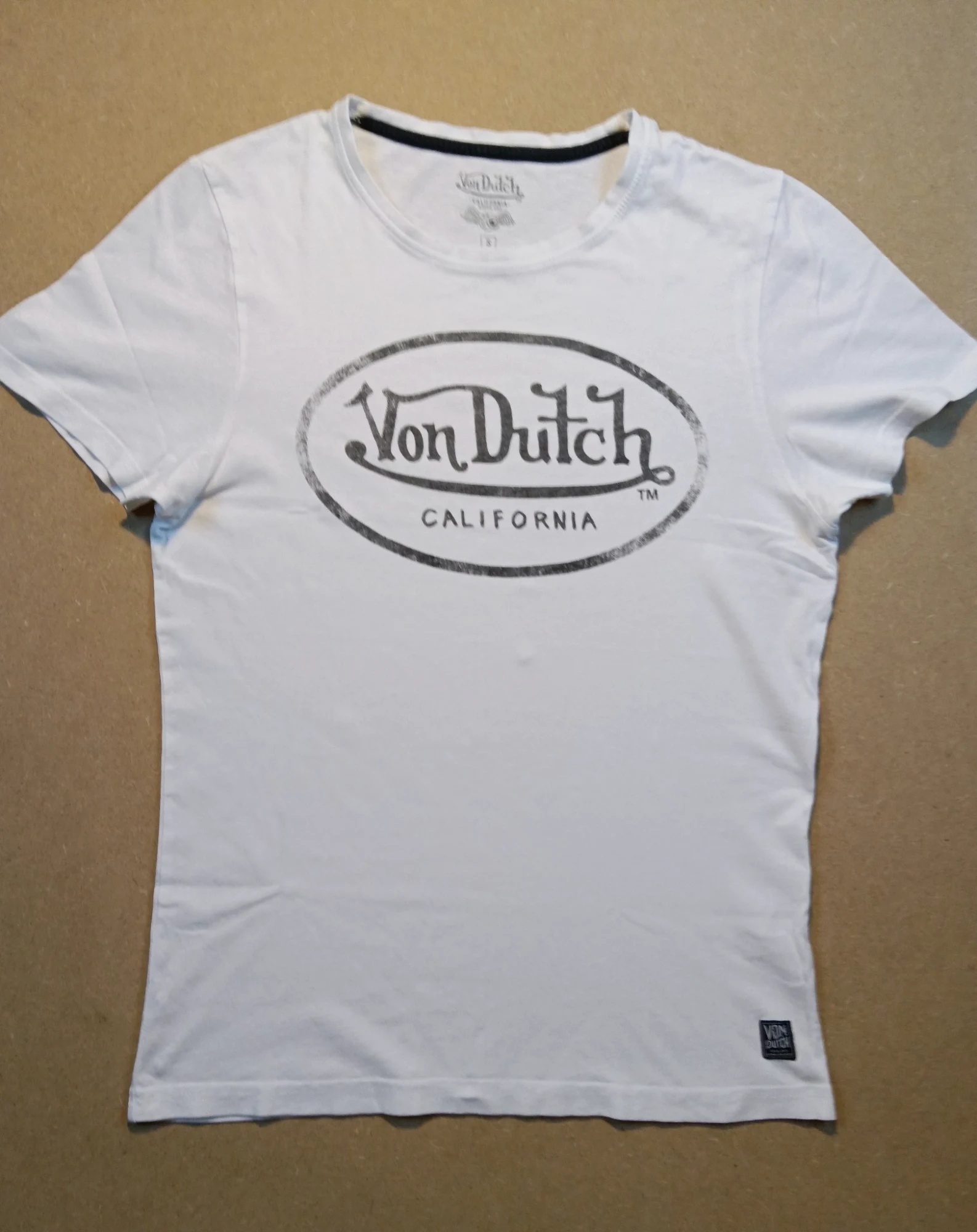 T-shirt Von Dutch blanc à logo imprimé