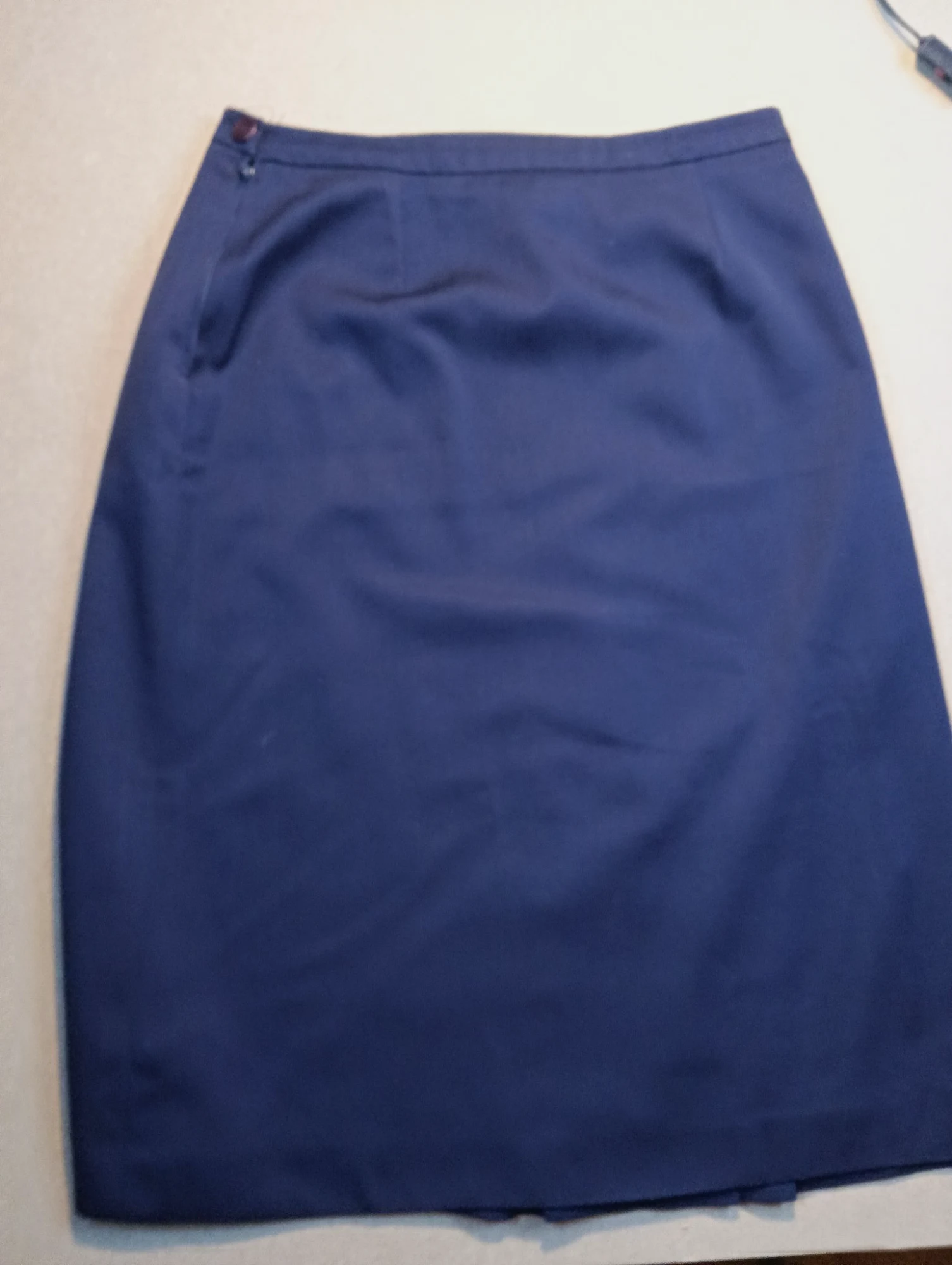 Jupe droite bleu marine