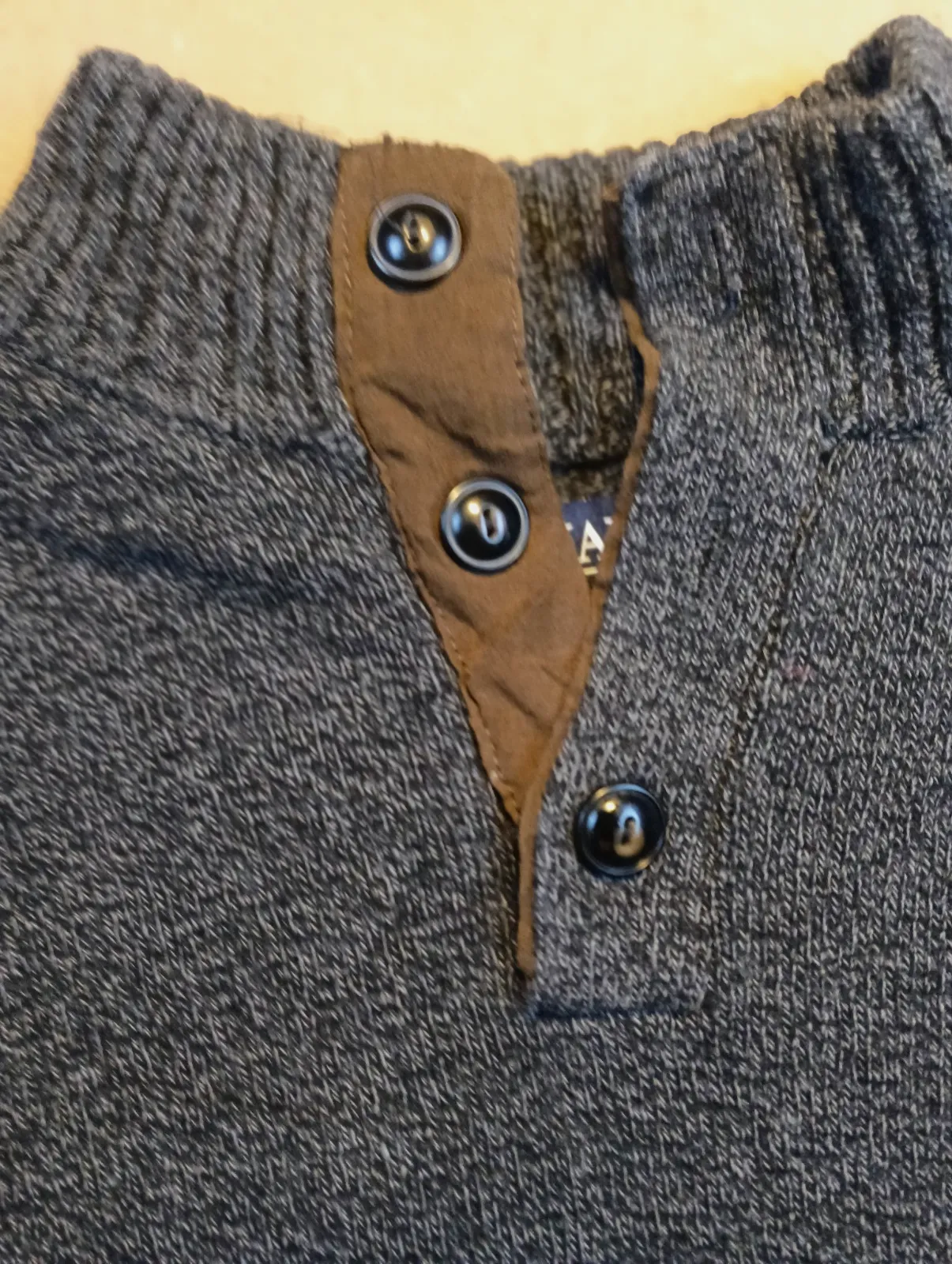 Pull col montant boutons à coudières – Chaps – taille L 4