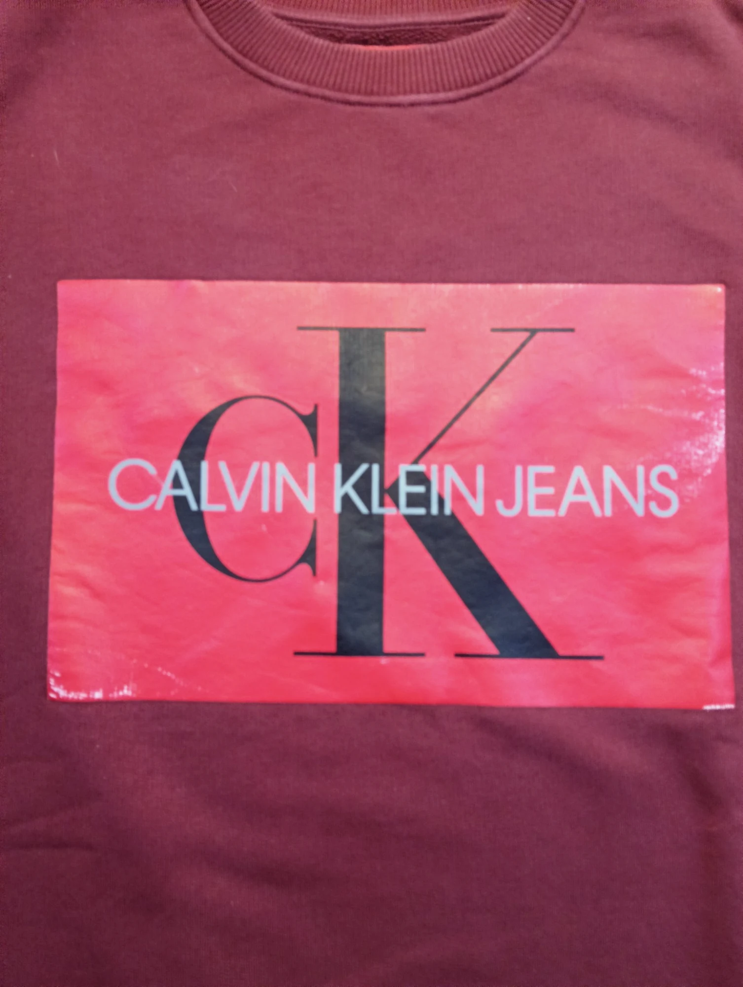 Sweat-shirt Calvin Klein Jeans bordeaux