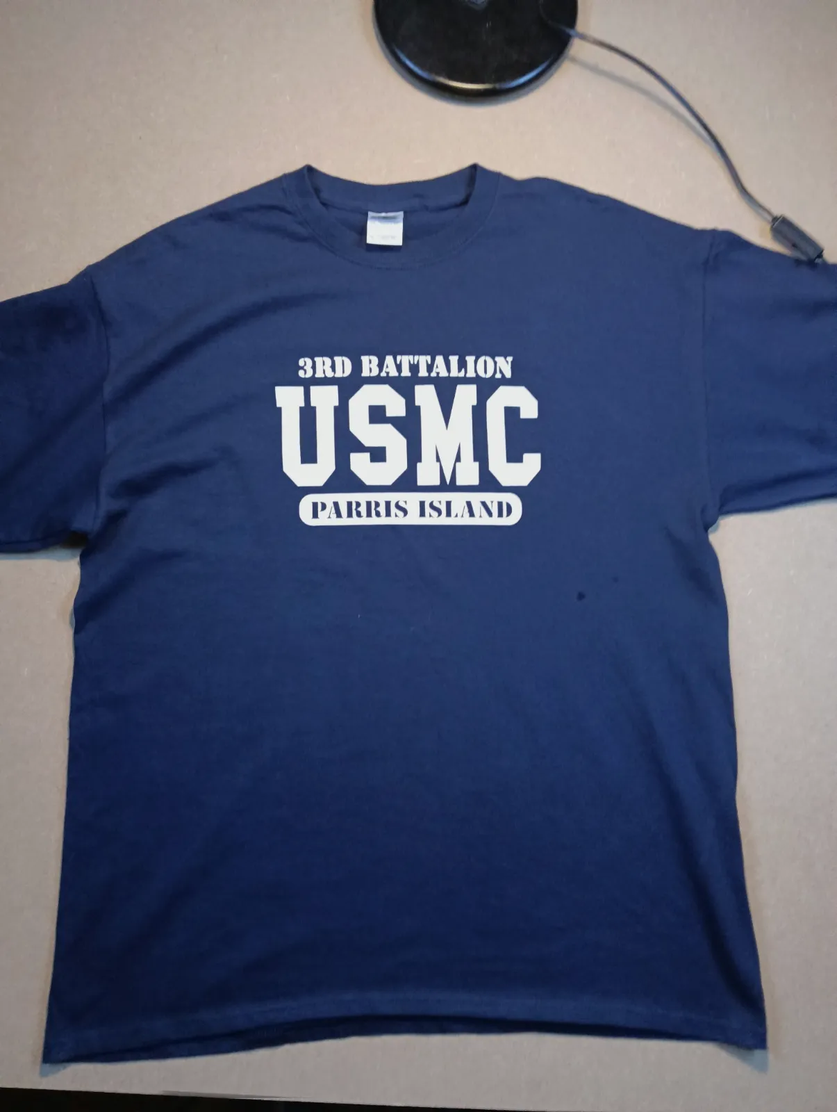 T-shirt Gildan USMC 3rd Battalion bleu marine – Gildan – taille XL 2