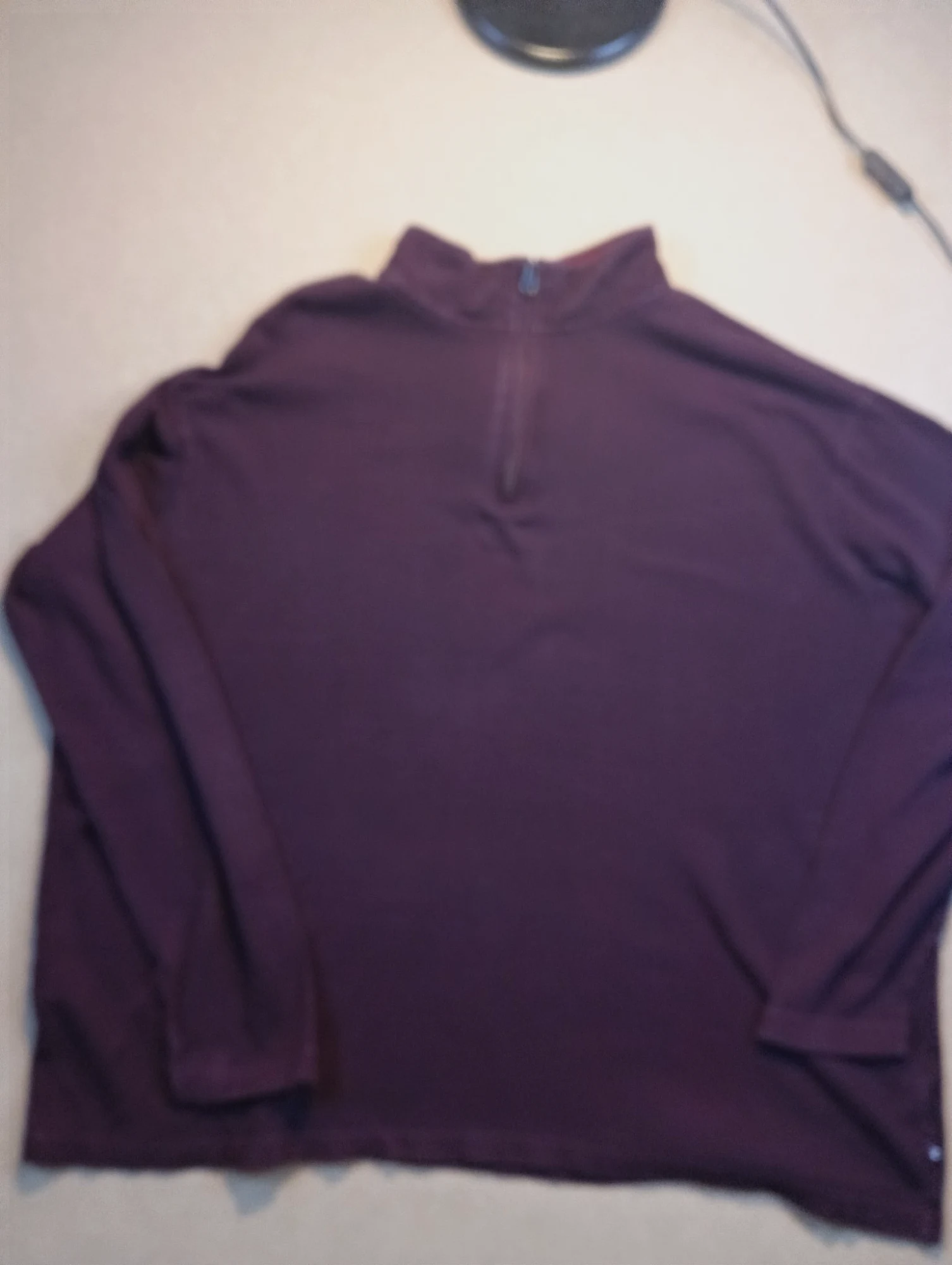 Pull bordeaux col camionneur à fermeture éclair