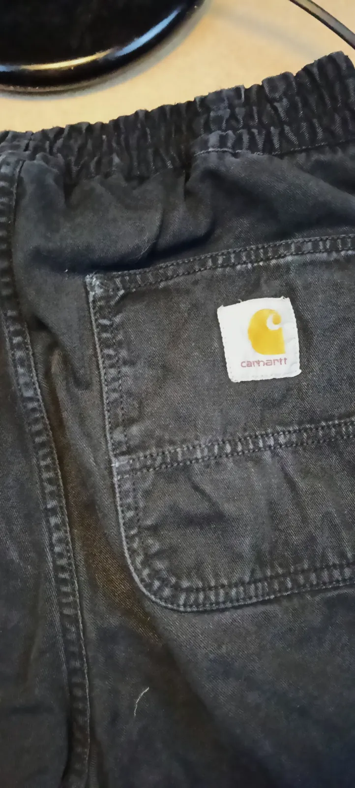 Pantalon noir Carhartt avec taille élastique – Carhartt – taille 40 6