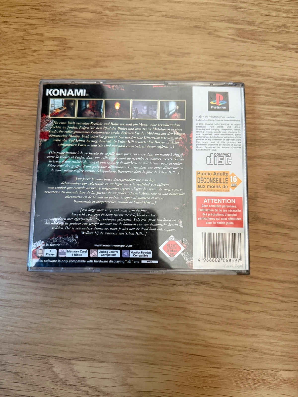 Silent Hill PS1 Platinum Konami 2