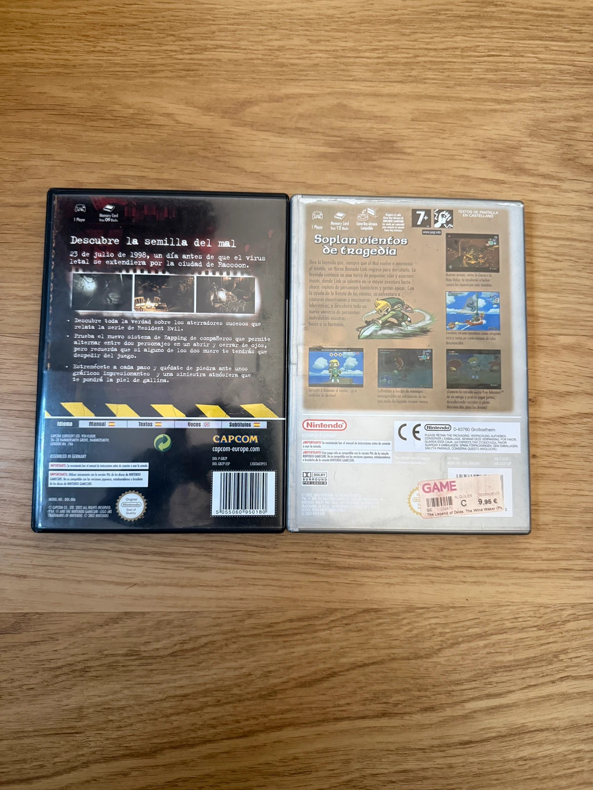 Zelda Wind Waker y Resident Evil Zero GameCube 2