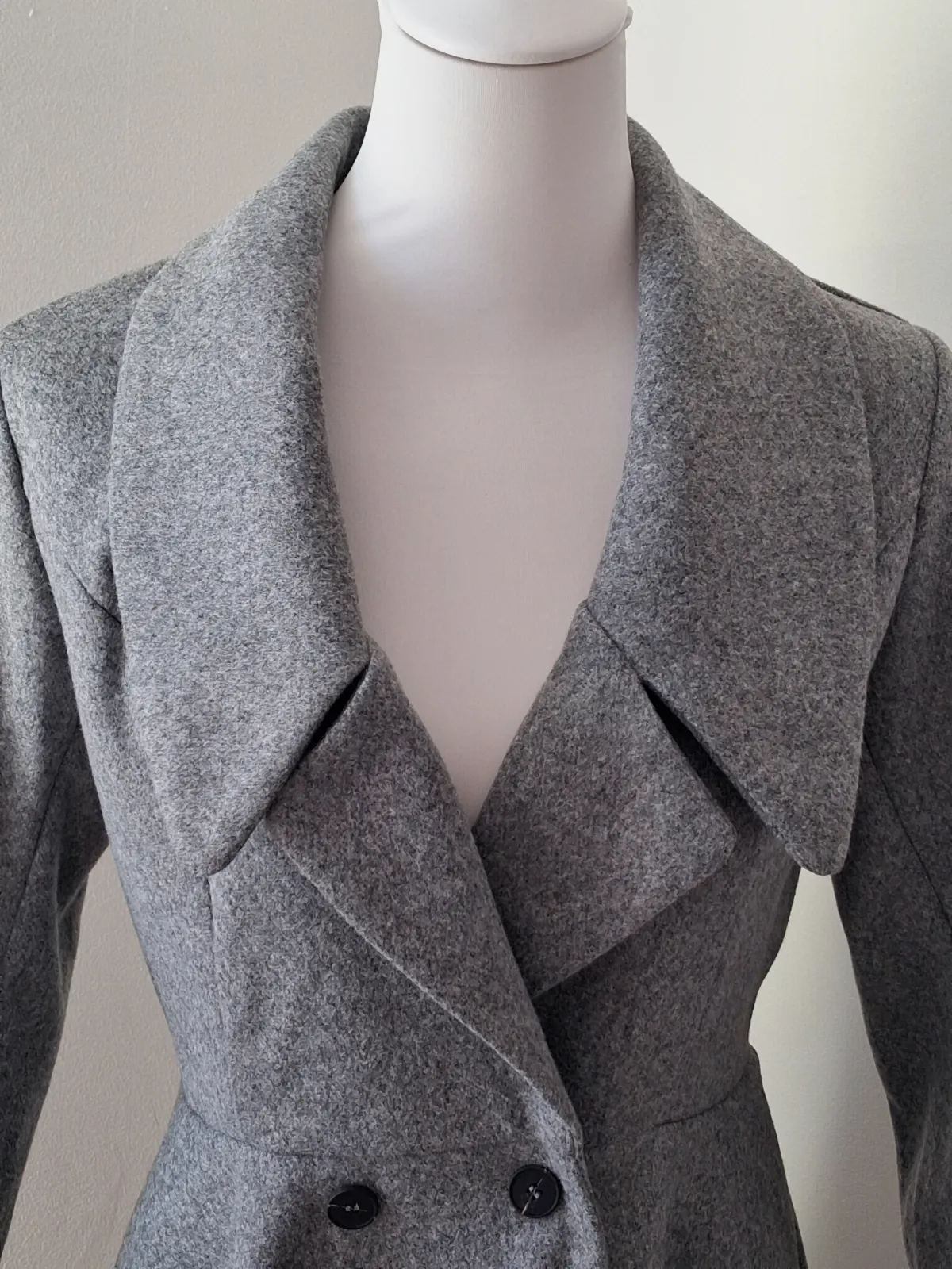 Manteau court évasé gris chiné – Shein – taille S 4