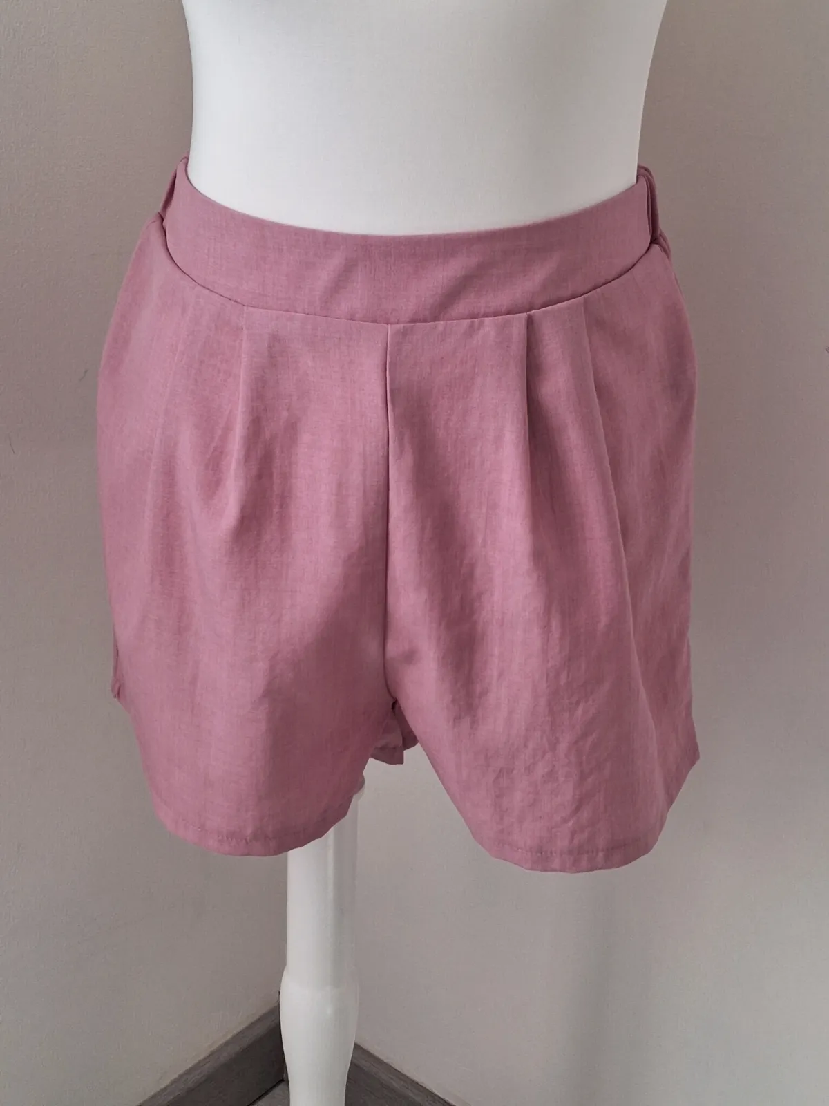 Ensemble tailleur sans manches gilet et short rose – Shein – taille S 5