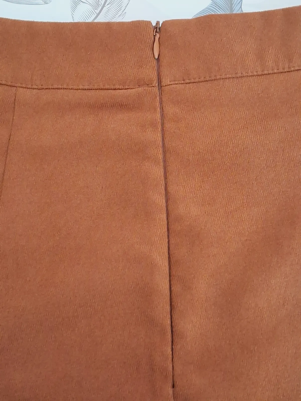 Jupe courte effet suédine marron camel – Shein – taille S 5