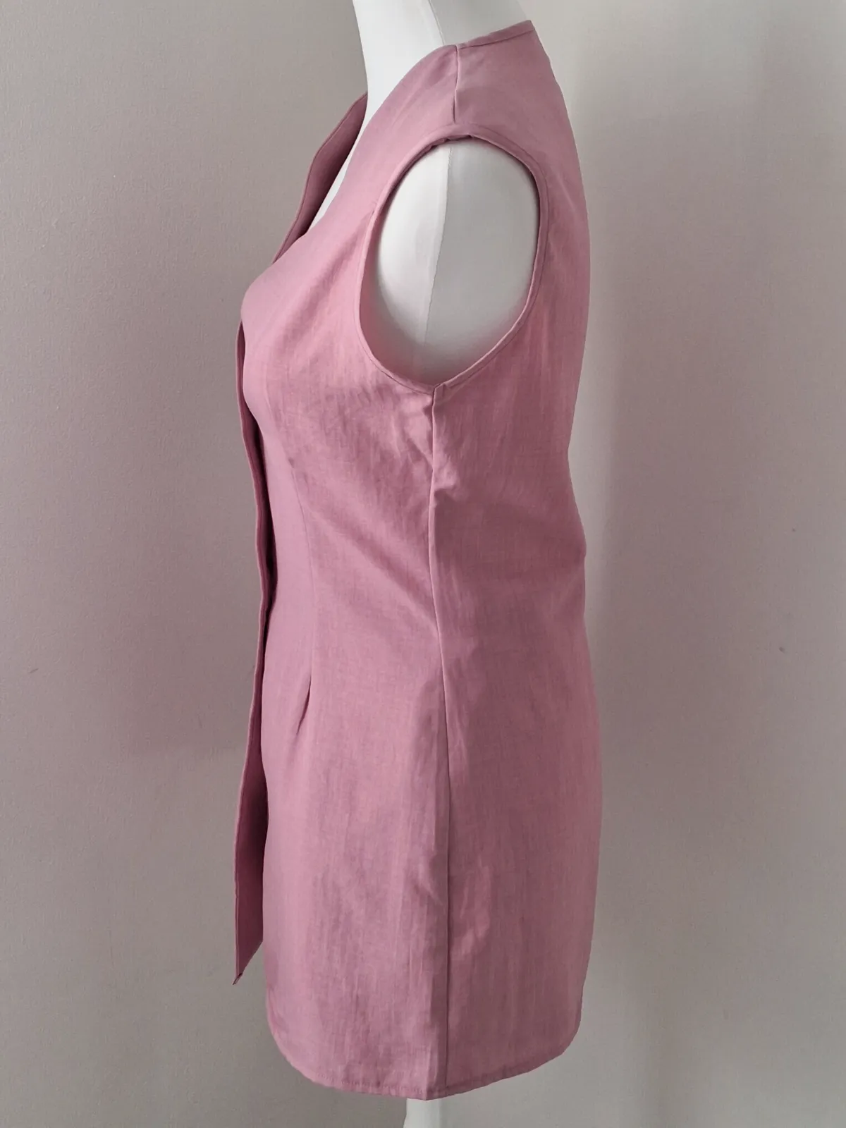 Ensemble tailleur sans manches gilet et short rose – Shein – taille S 3