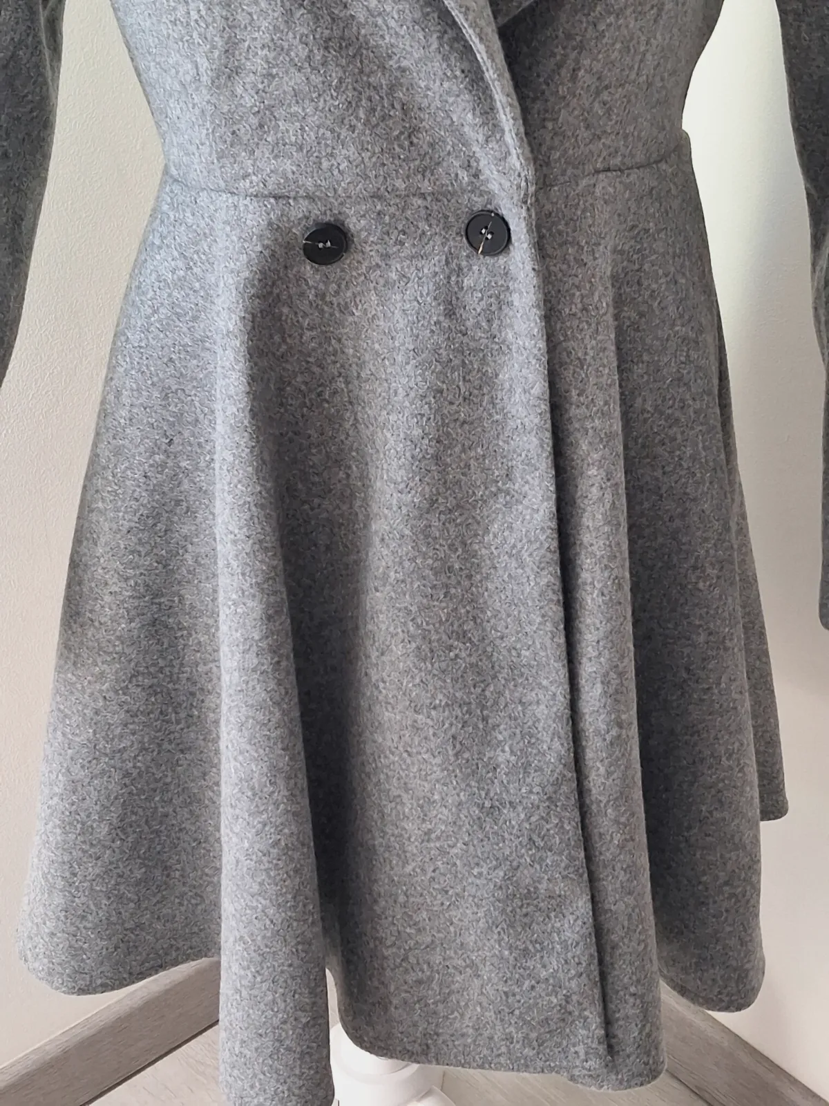 Manteau court évasé gris chiné – Shein – taille S 5