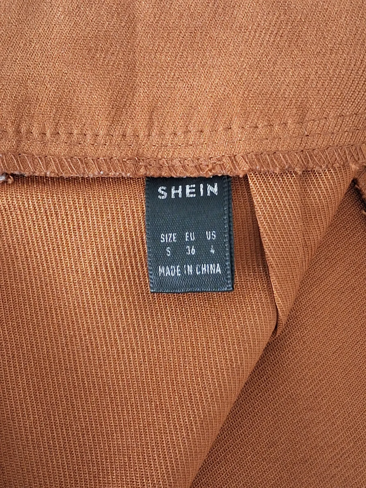 Jupe courte effet suédine marron camel – Shein – taille S 8