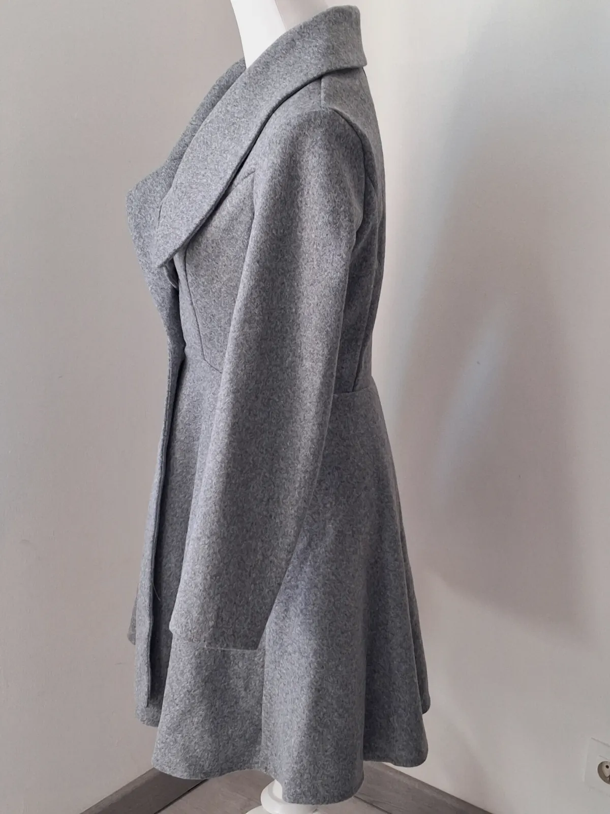 Manteau court évasé gris chiné – Shein – taille S 2