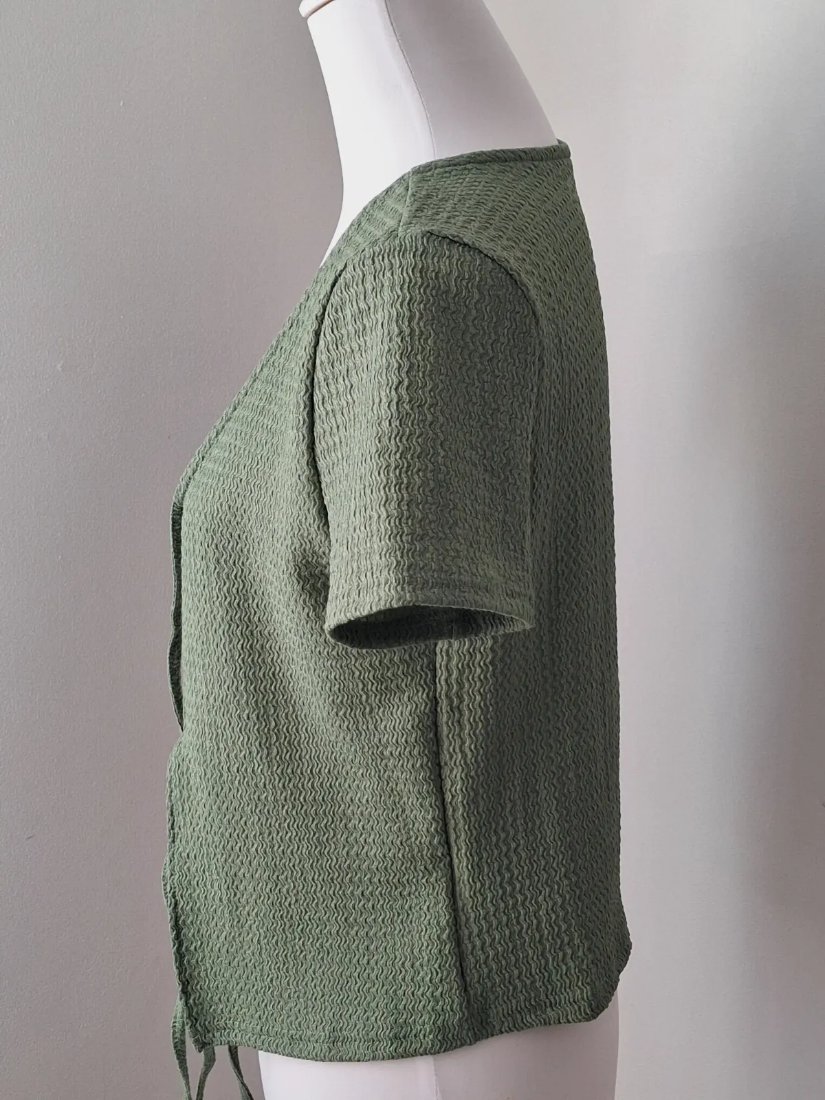 Top vert à manches courtes à nouer – Shein – taille S 2