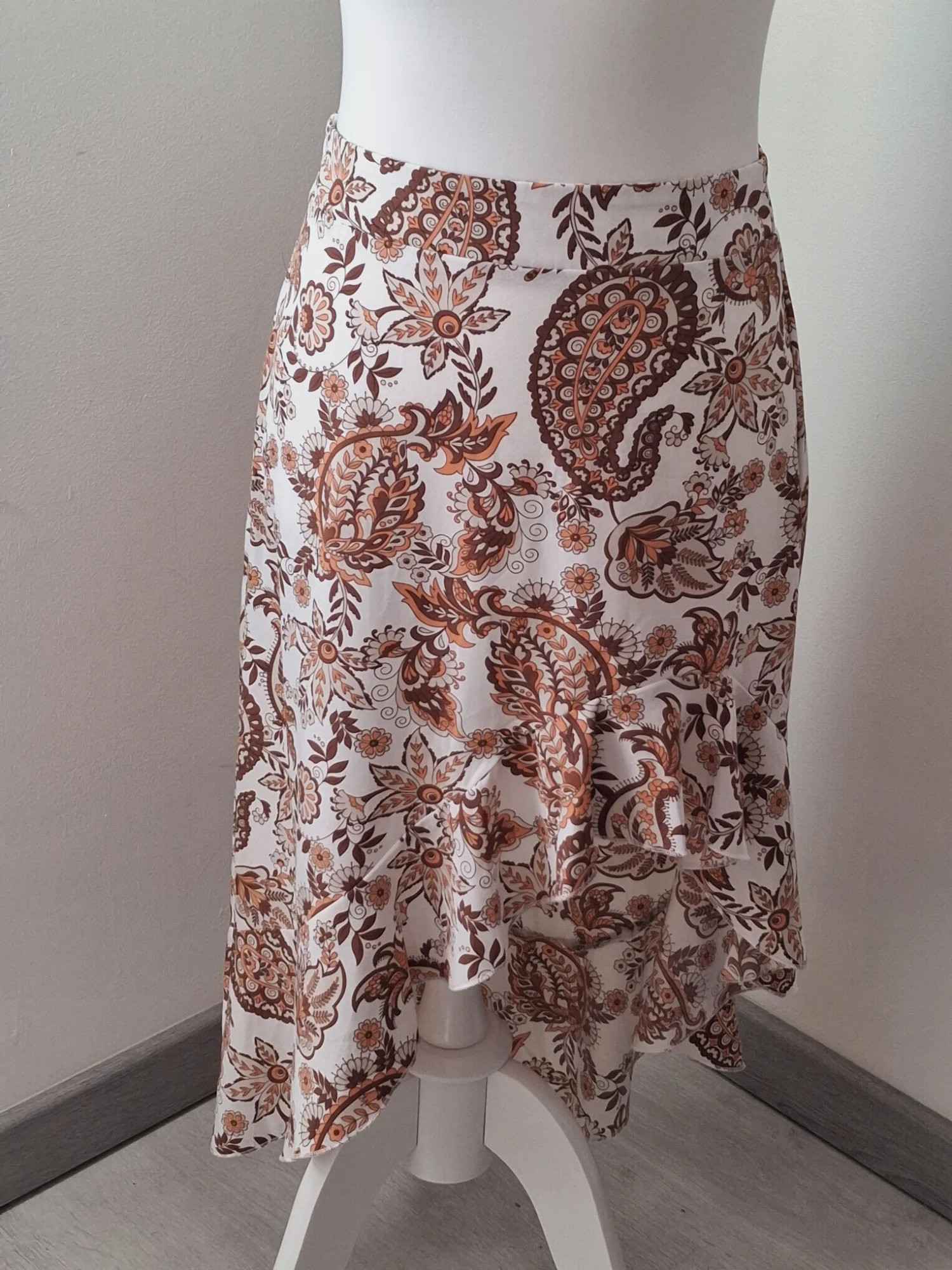 Jupe longue asymétrique à motifs paisley – Shein – taille 36