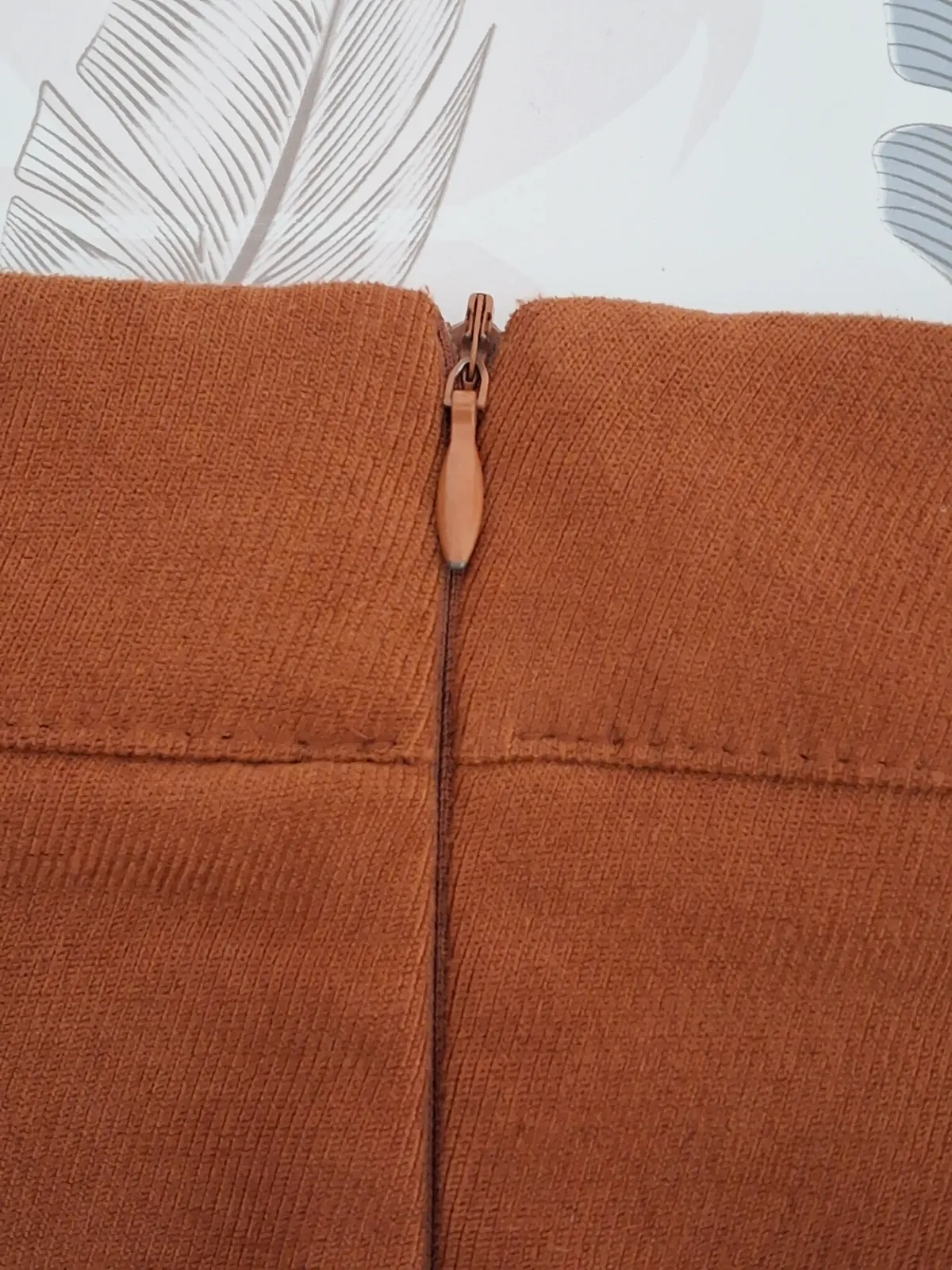 Jupe courte effet suédine marron camel – Shein – taille S 7