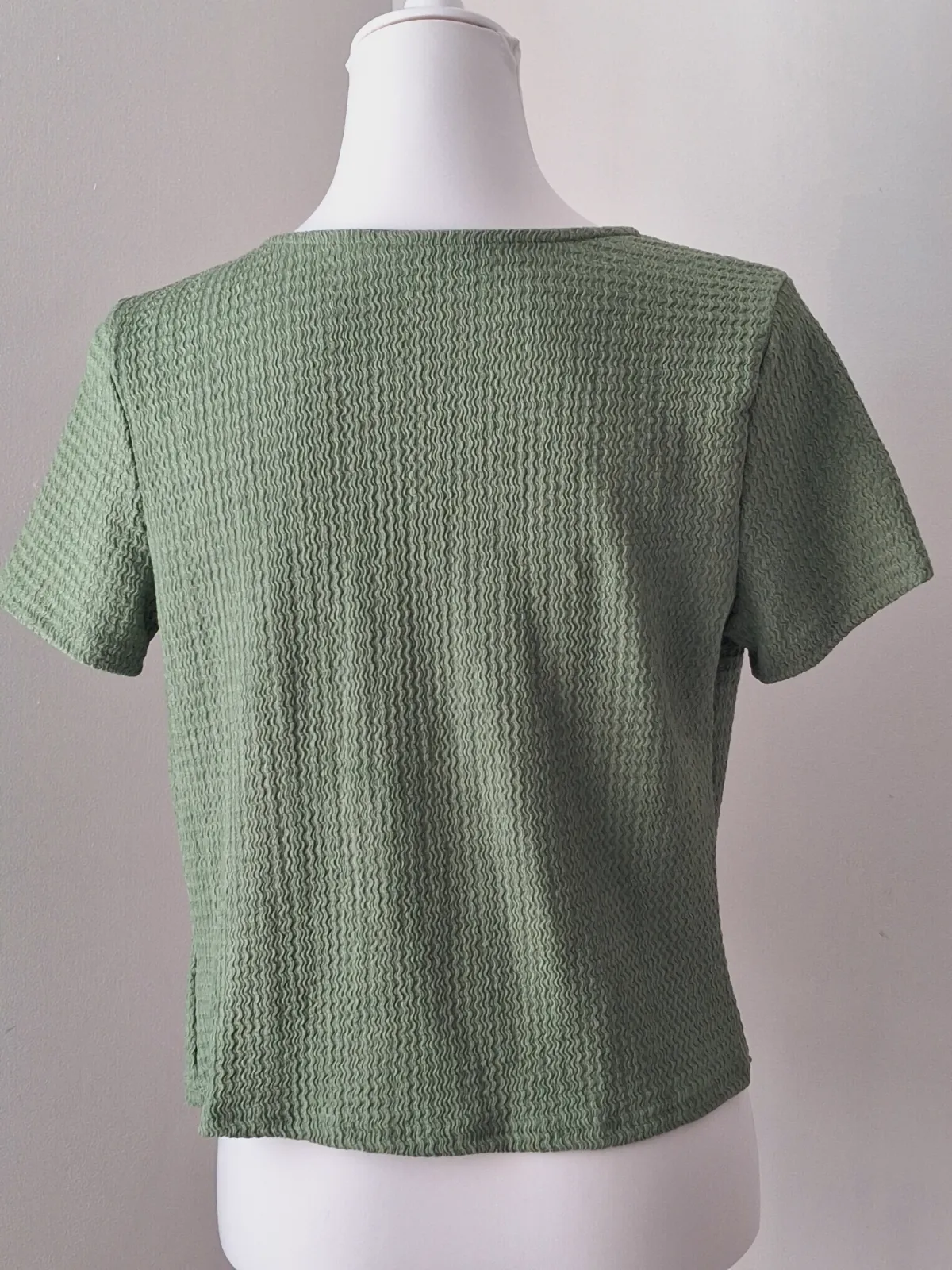 Top vert à manches courtes à nouer – Shein – taille S 3