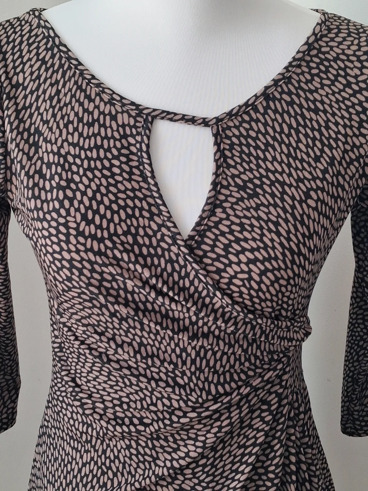 Robe drapée imprimée à manches 3/4 – Kwoman – taille M 4